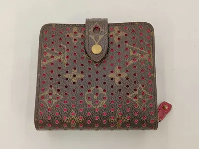Monogram Perfo (Bag) Perfo Compact Zip Fuchsia Wallet