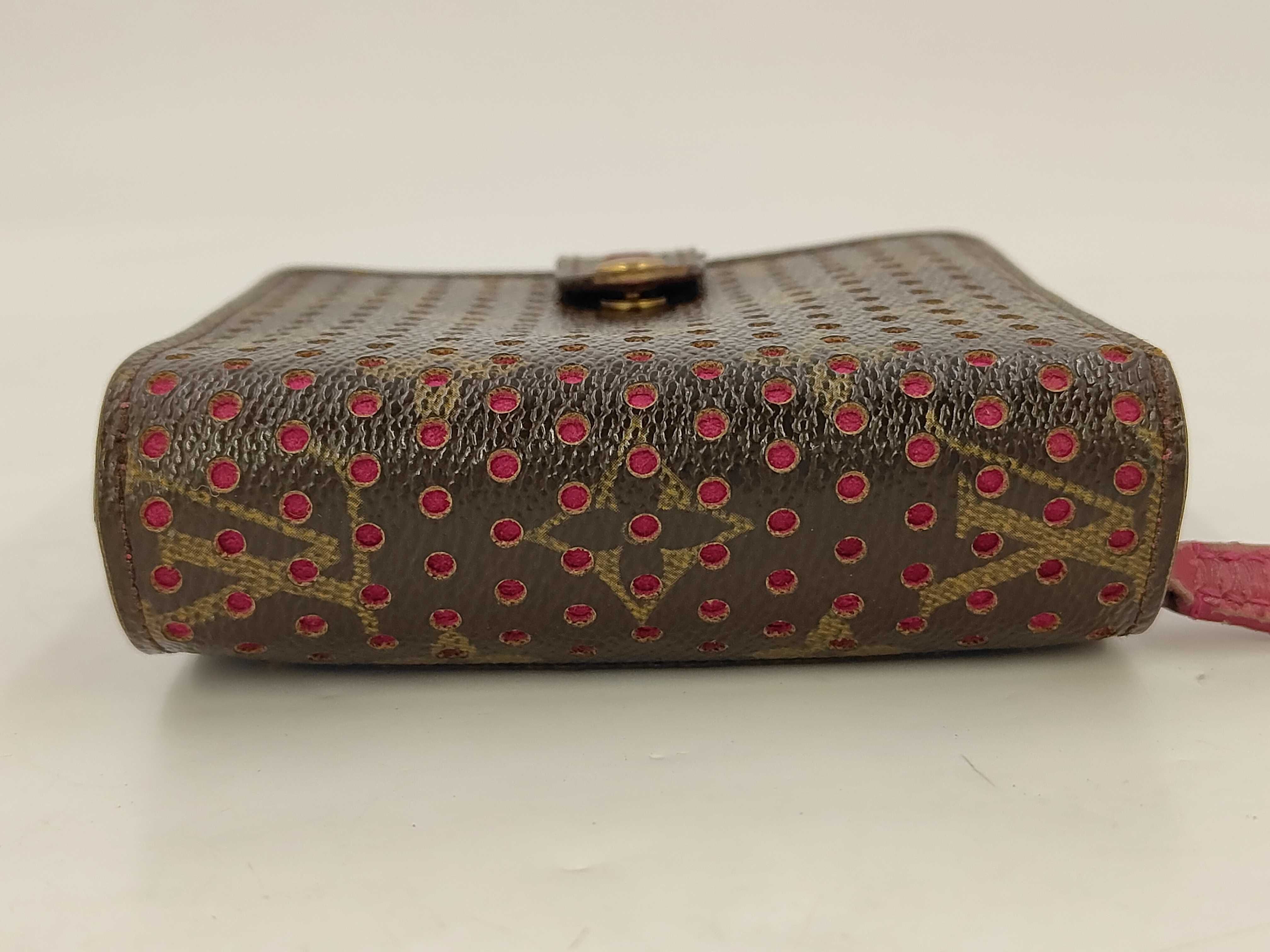 Monogram Perfo (Bag) Perfo Compact Zip Fuchsia Wallet — view 3