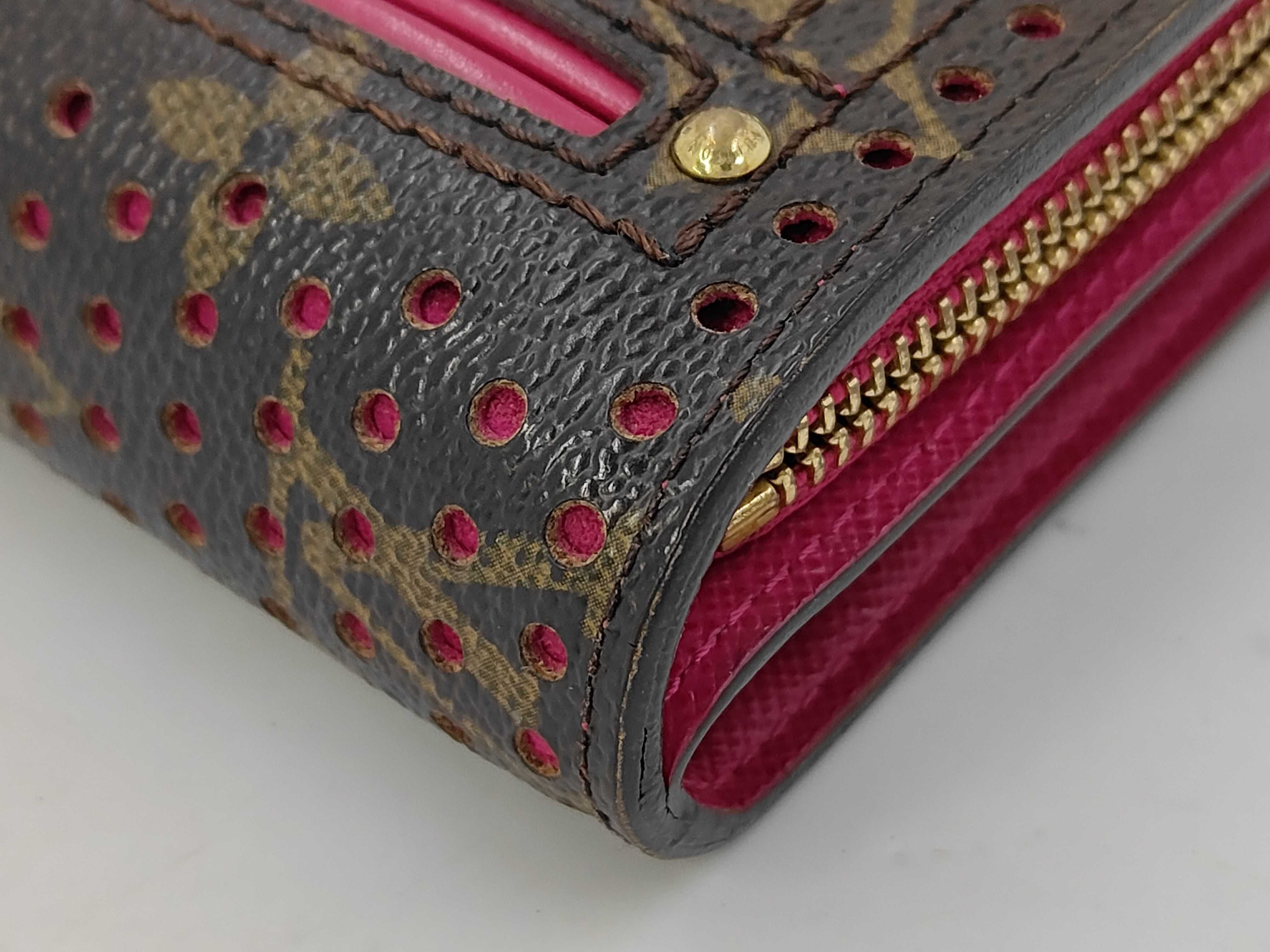 Monogram Perfo (Bag) Perfo Compact Zip Fuchsia Wallet — view 4
