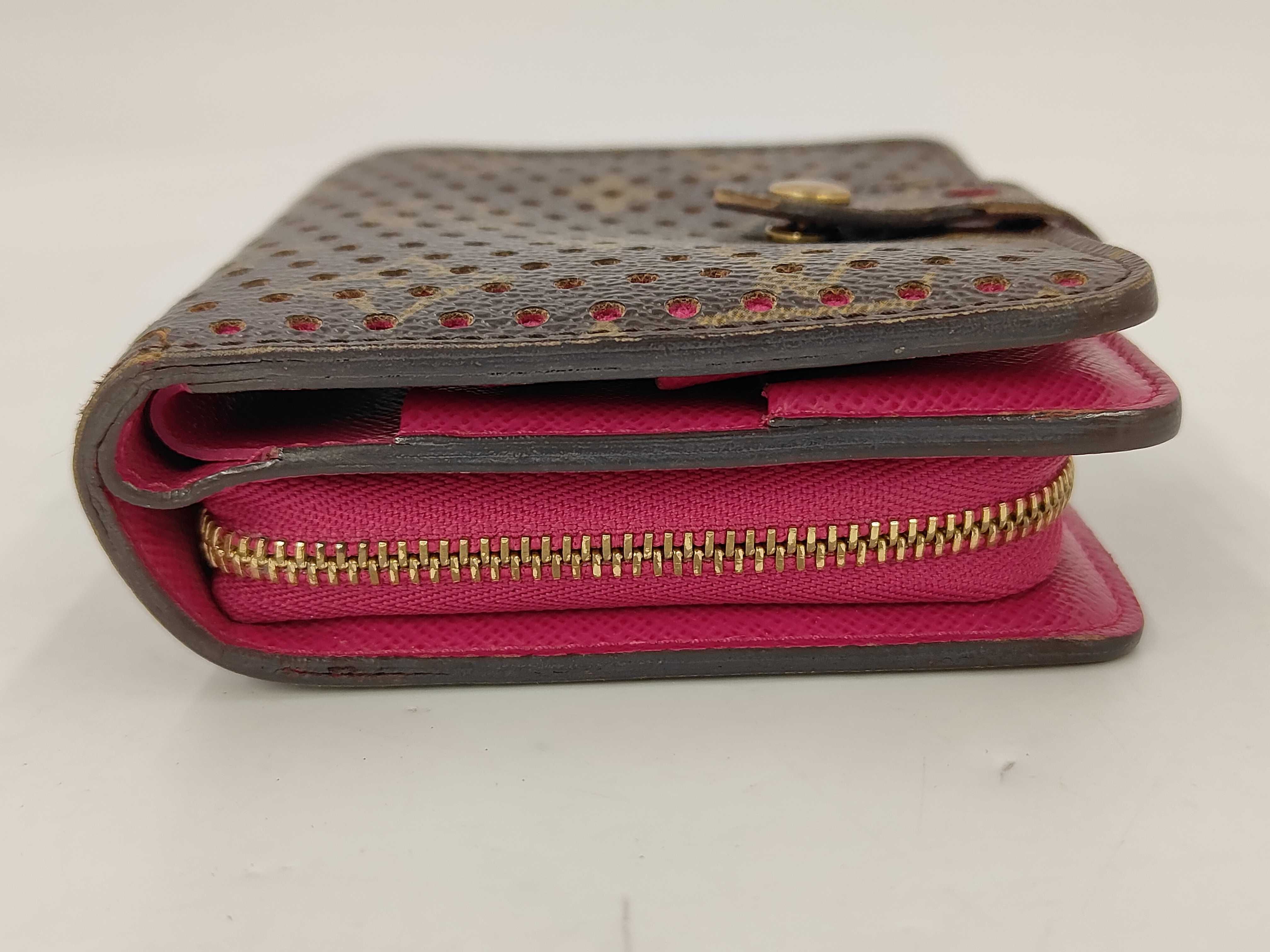 Monogram Perfo (Bag) Perfo Compact Zip Fuchsia Wallet — view 5
