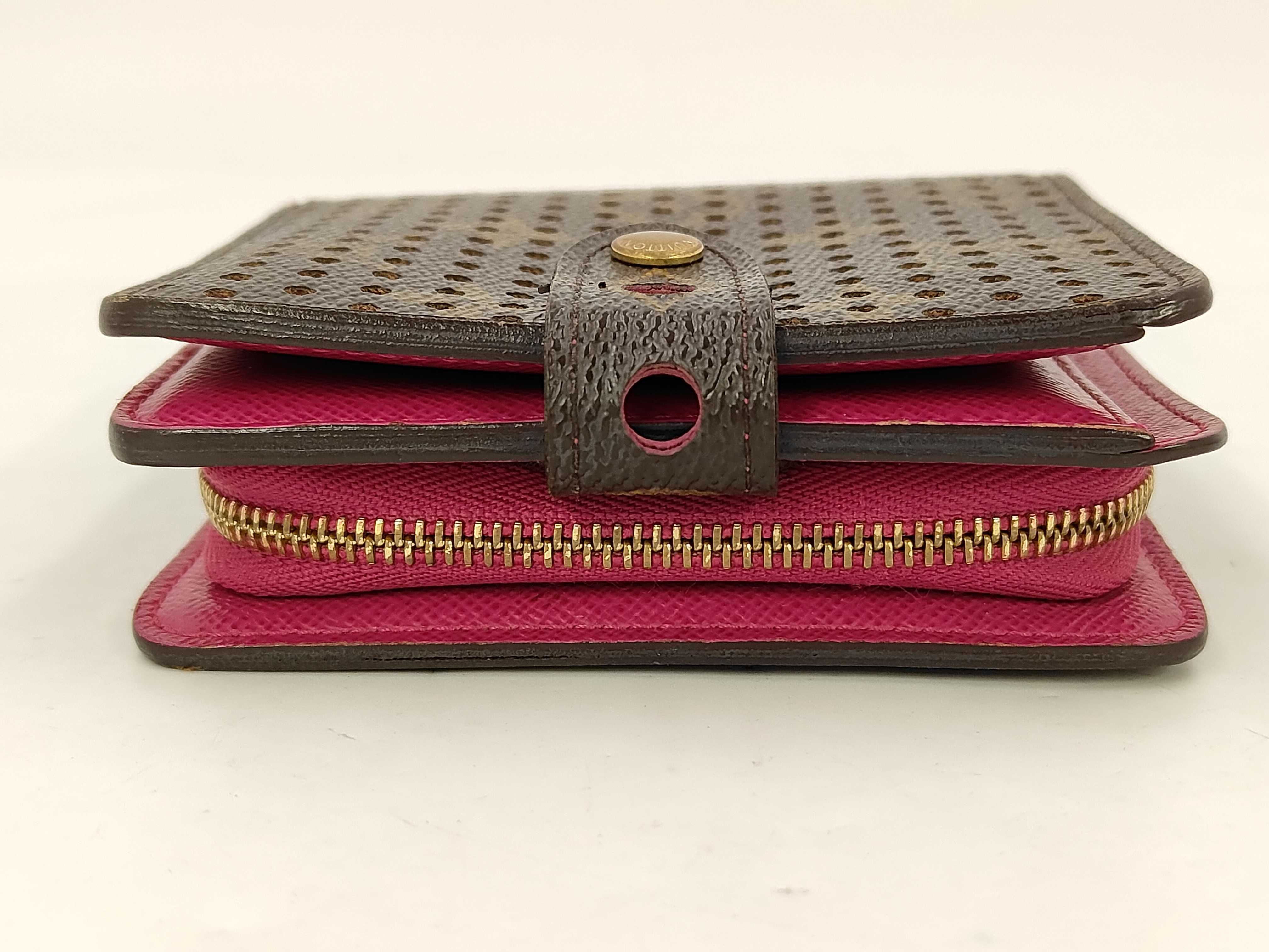 Monogram Perfo (Bag) Perfo Compact Zip Fuchsia Wallet — view 6