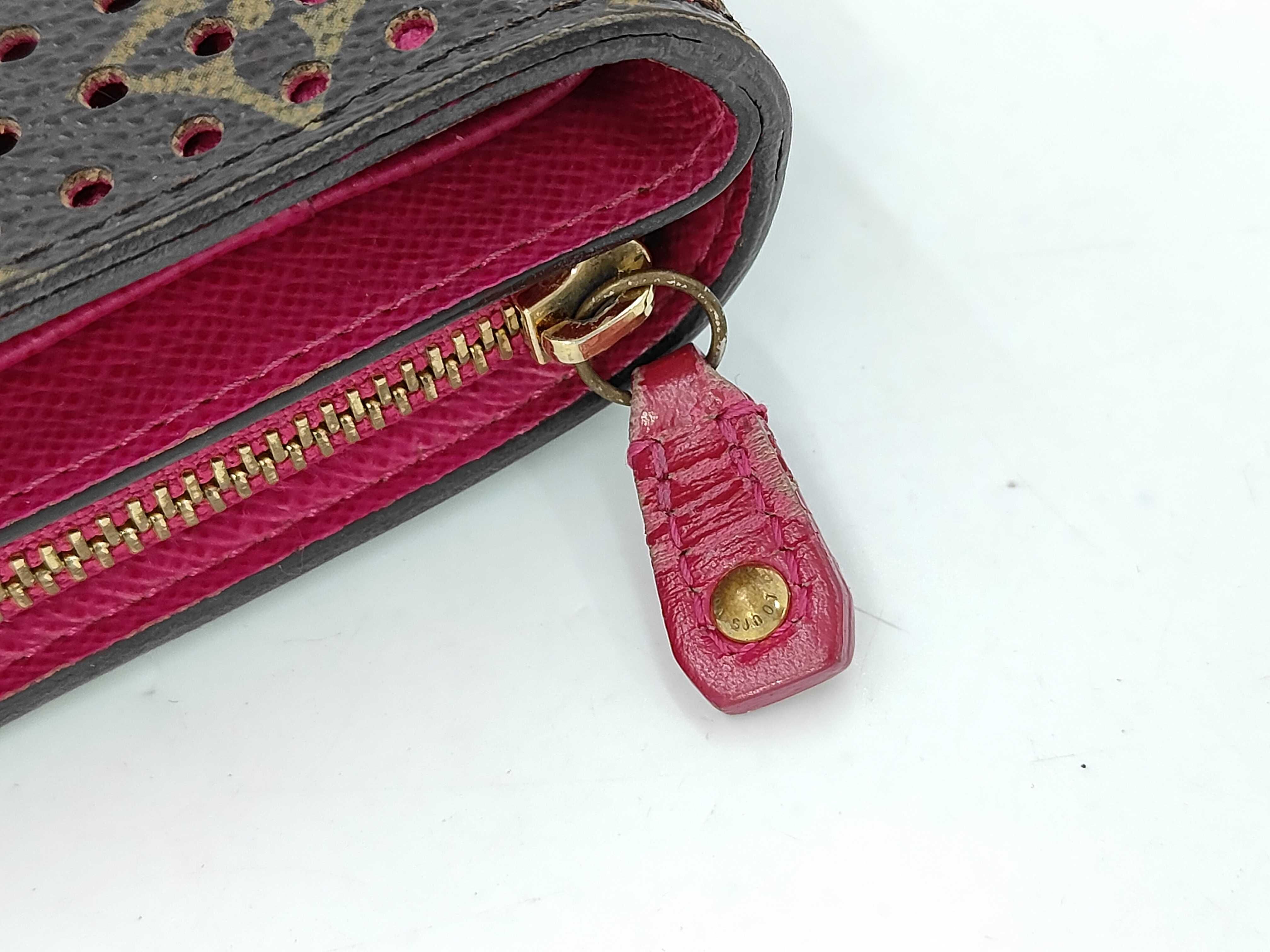 Monogram Perfo (Bag) Perfo Compact Zip Fuchsia Wallet — view 8