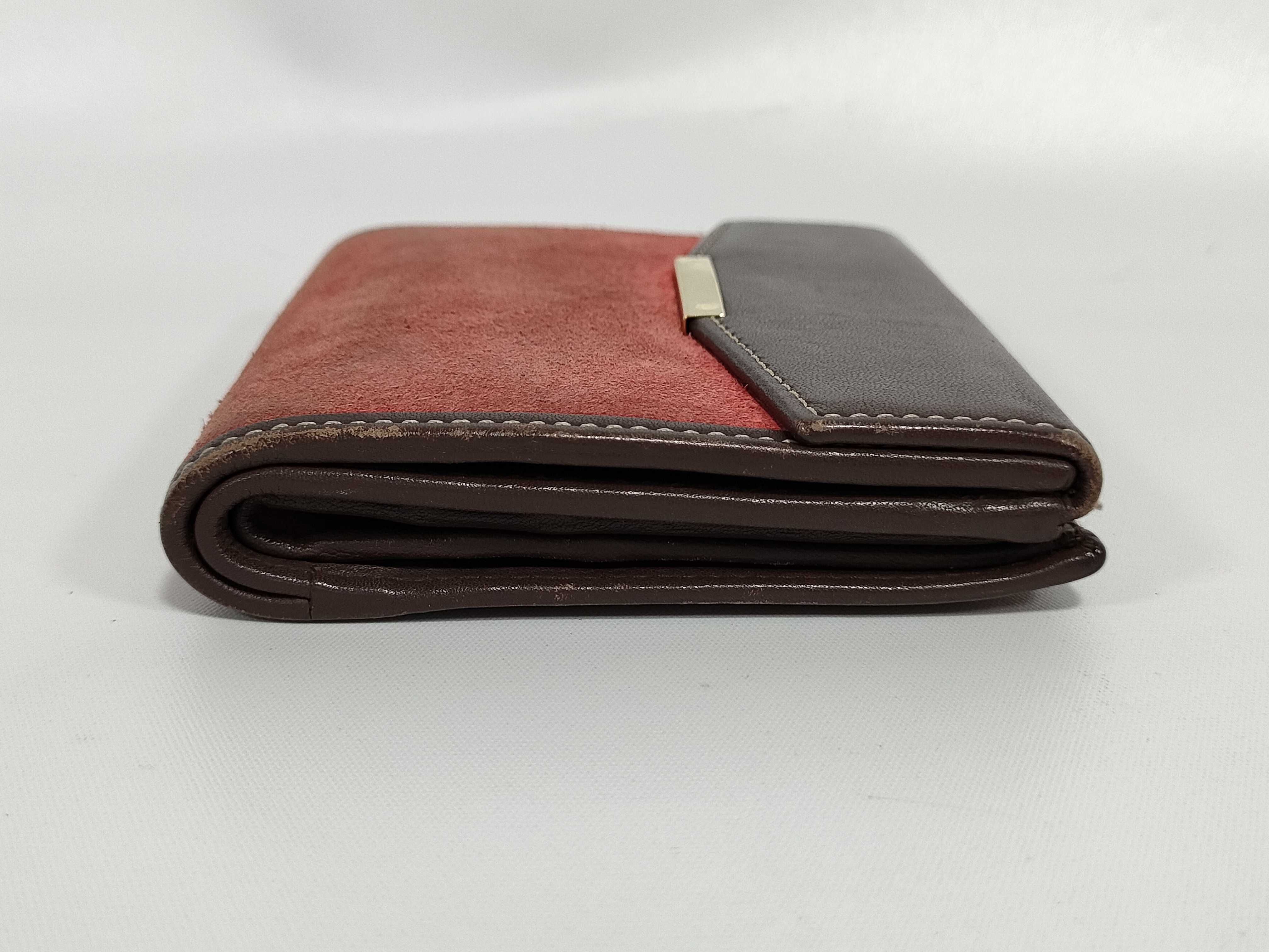 Suede Bi-fold Wallet with Double Snap Closure — view 3