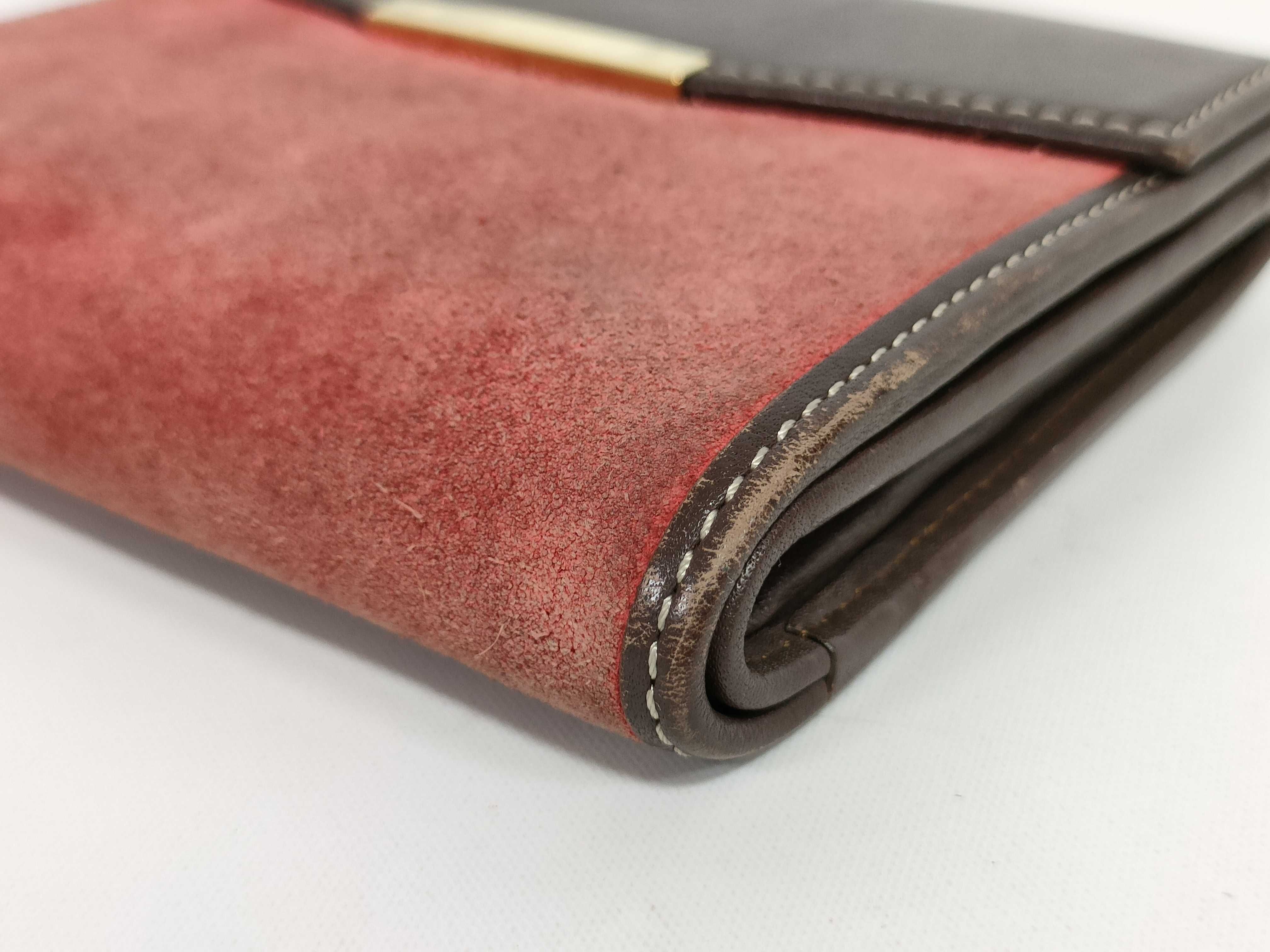 Suede Bi-fold Wallet with Double Snap Closure — view 4