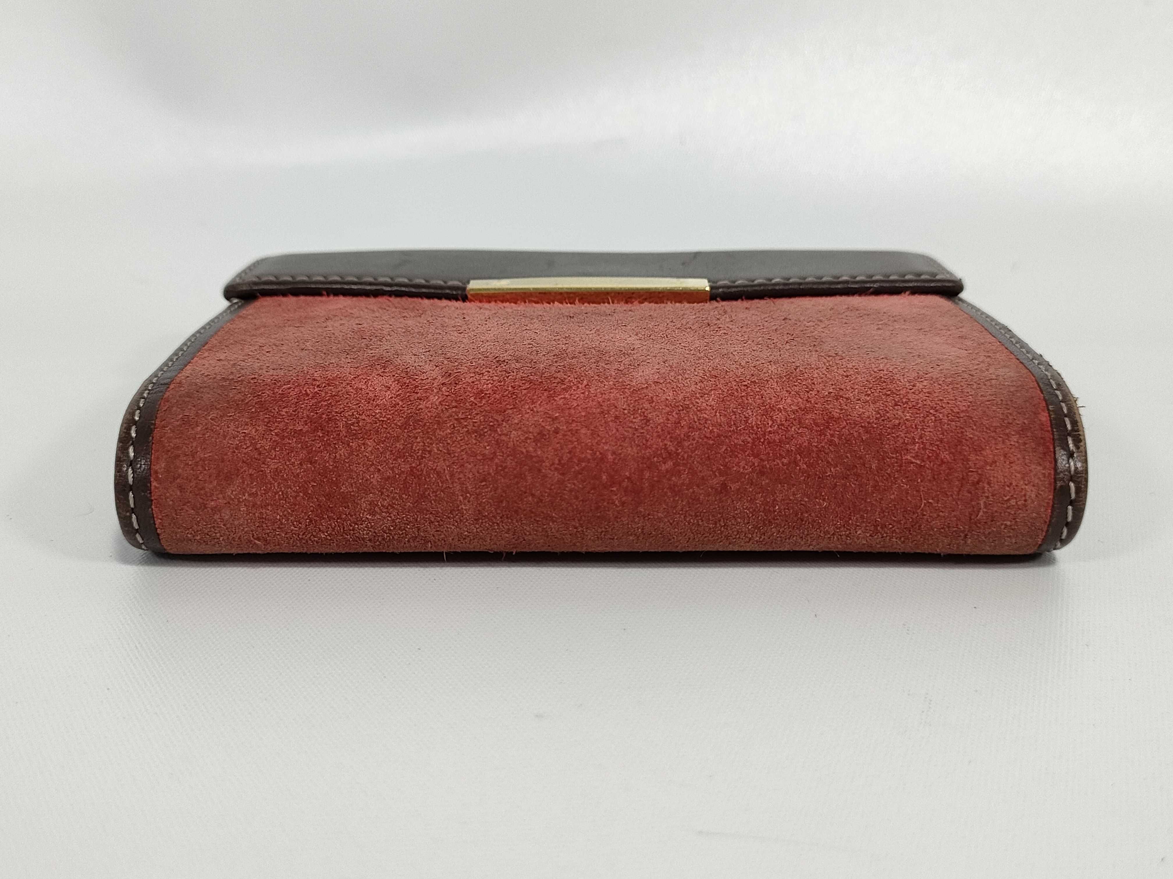 Suede Bi-fold Wallet with Double Snap Closure — view 5