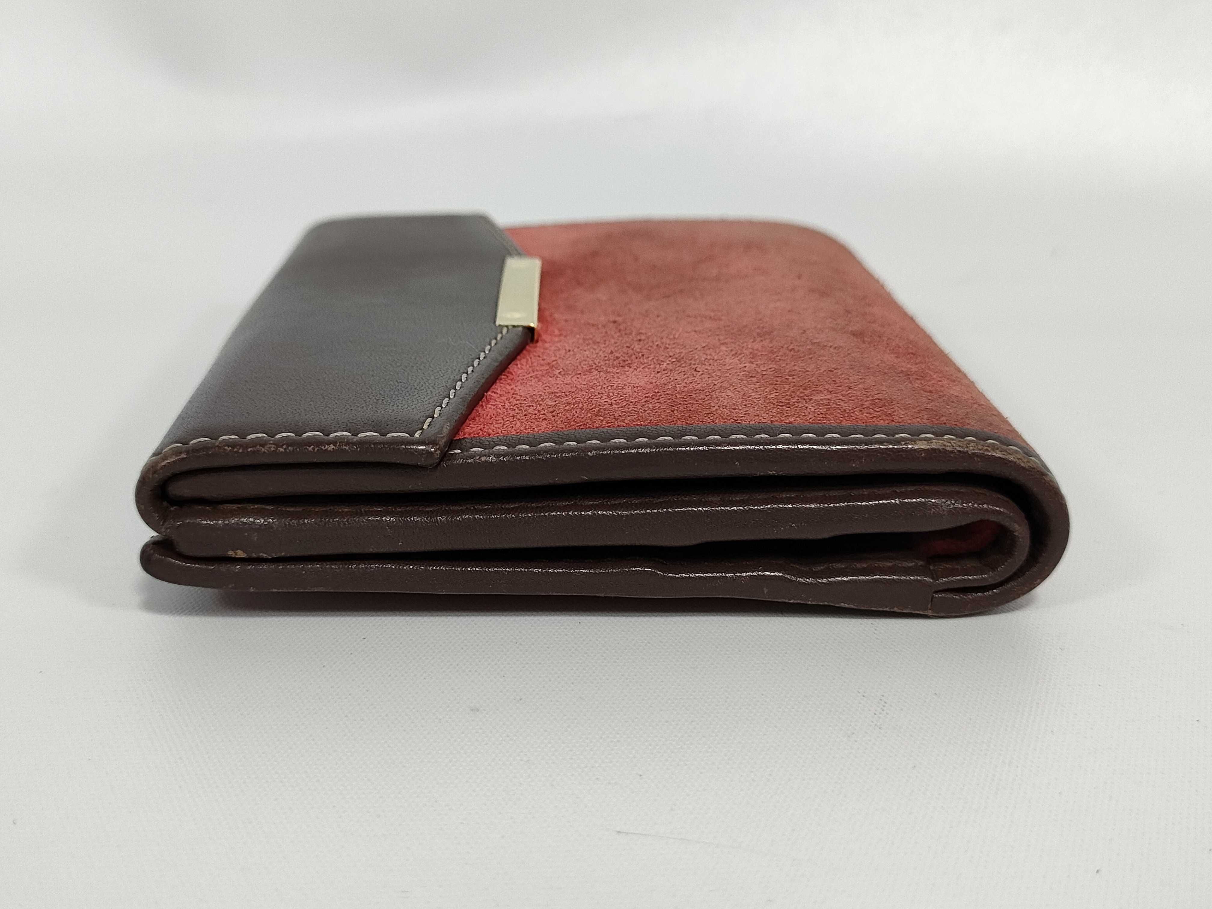 Suede Bi-fold Wallet with Double Snap Closure — view 6