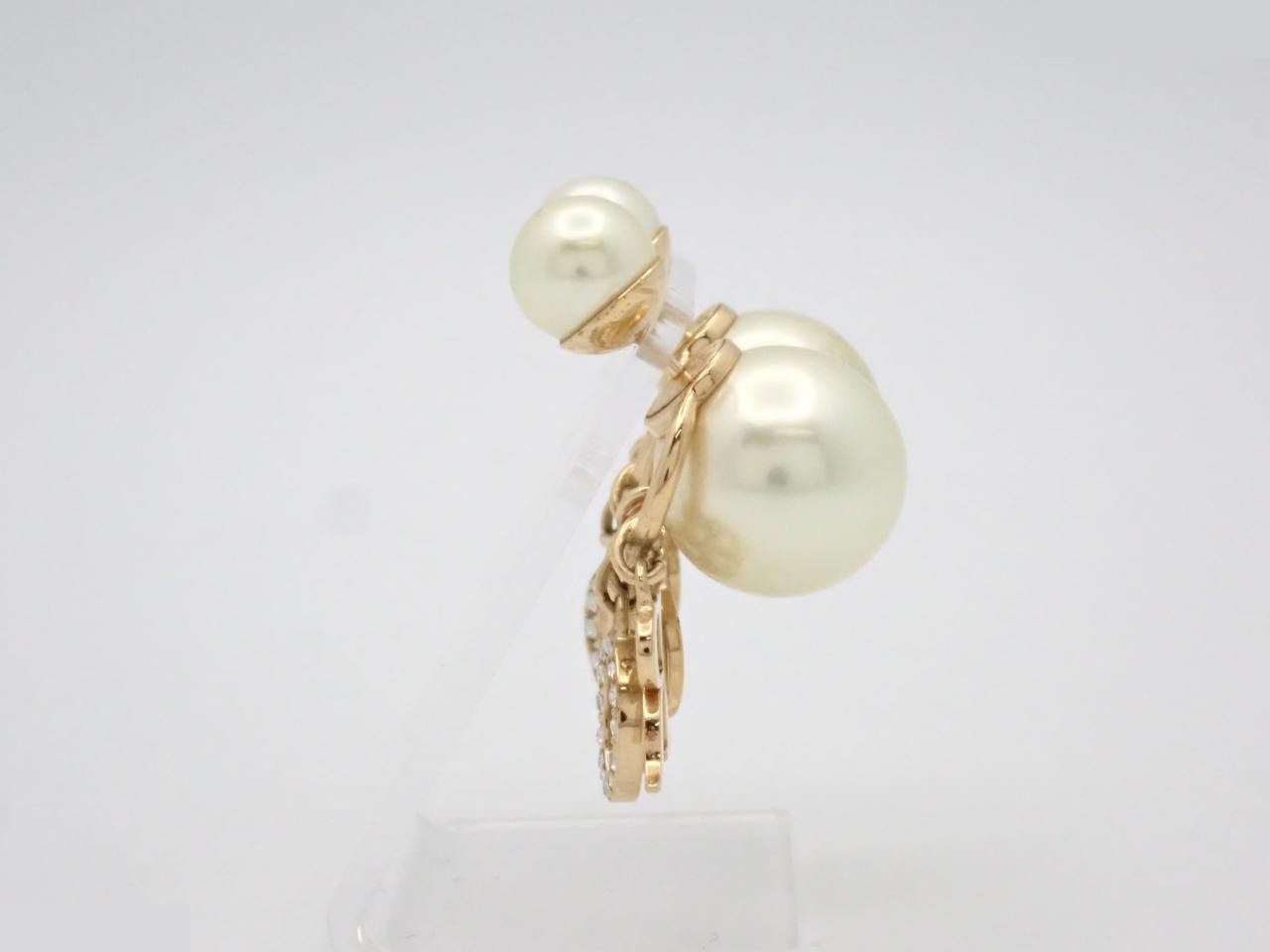 Tribal earrings, rhinestones, pearls — view 3