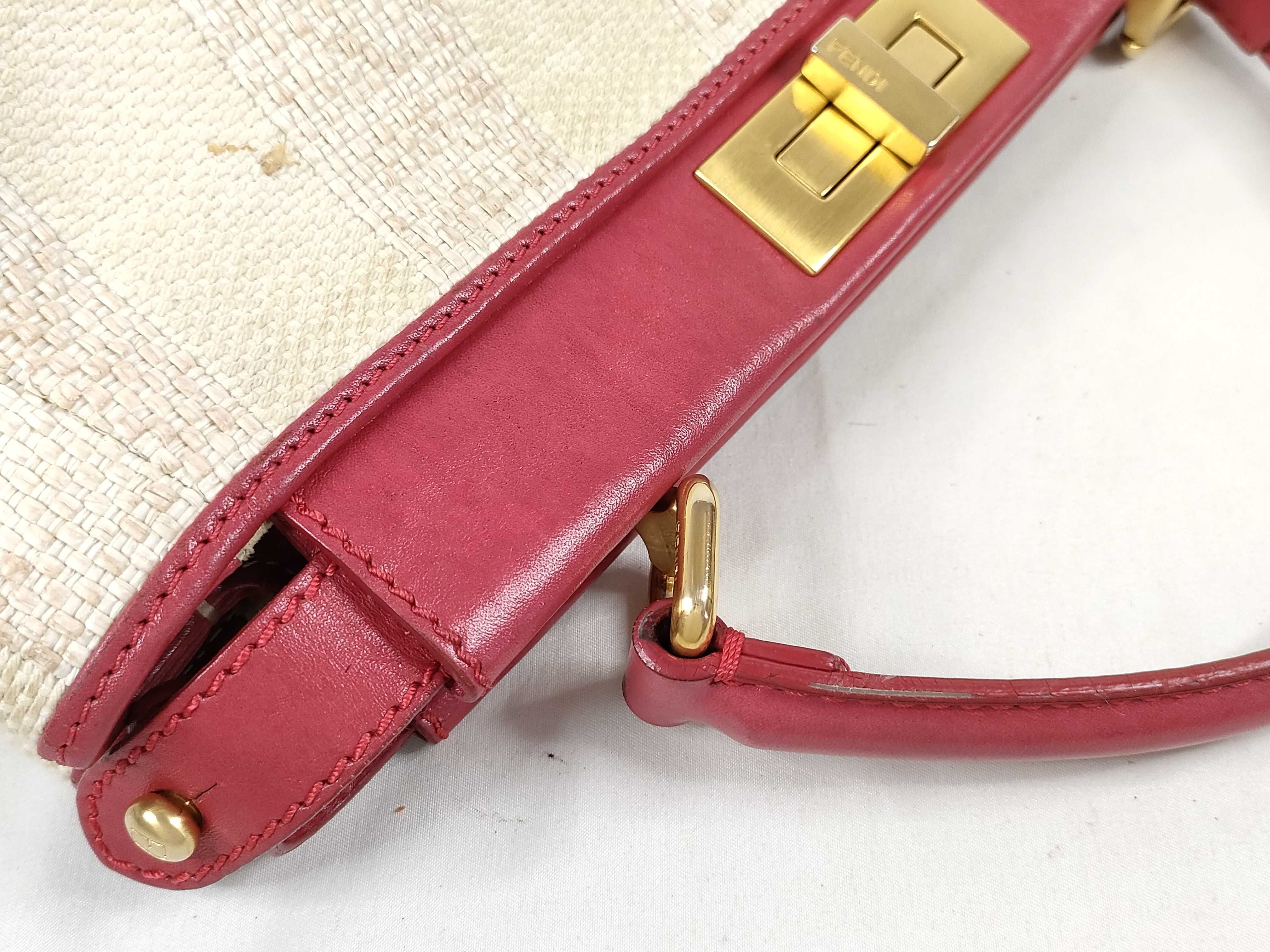 Peekaboo Regular Canvas x Leather 2-Way Handbag 8BN226 Accessories: Shoulder strap, dust bag, handbag — view 5