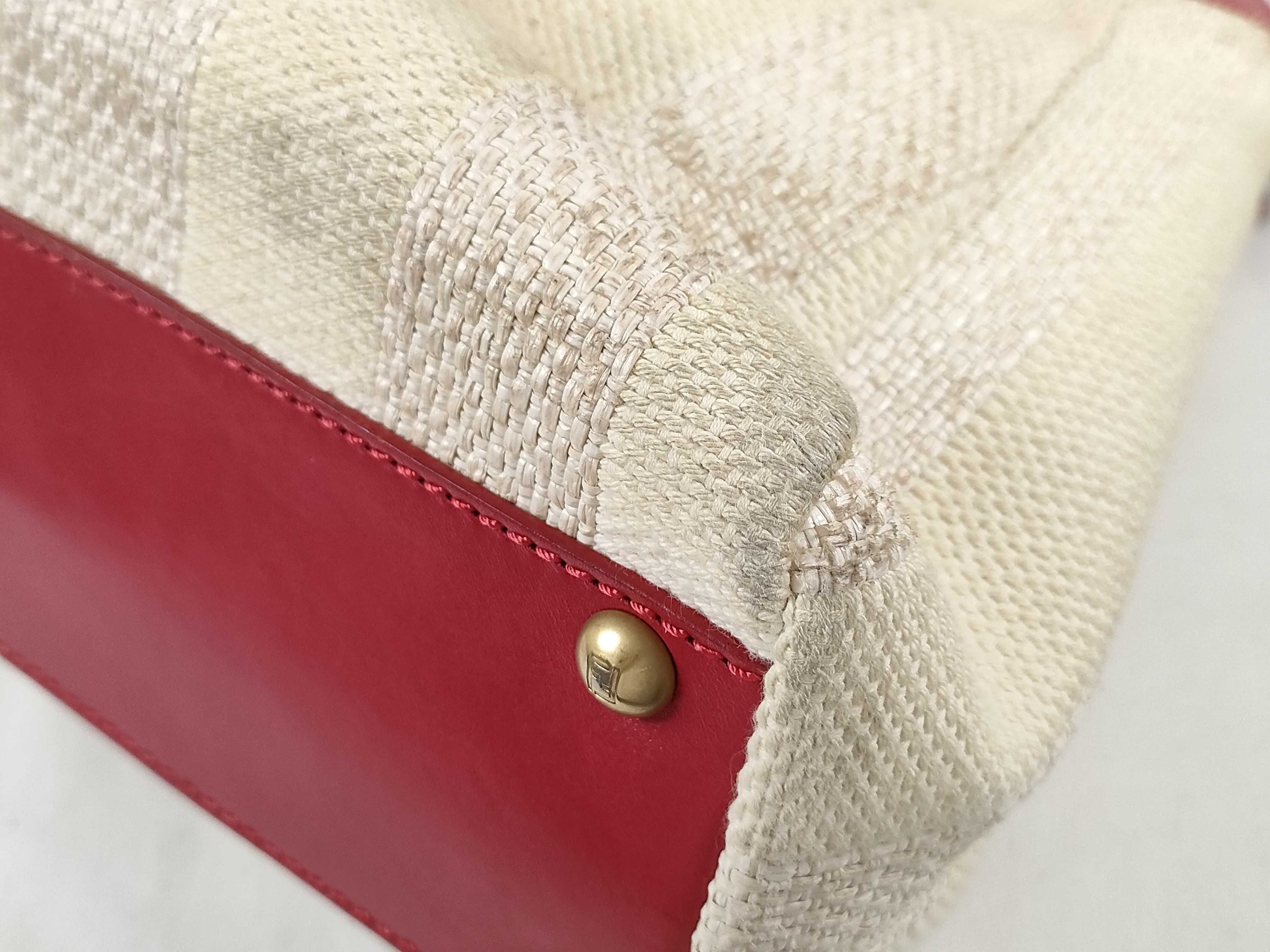 Peekaboo Regular Canvas x Leather 2-Way Handbag 8BN226 Accessories: Shoulder strap, dust bag, handbag — view 7