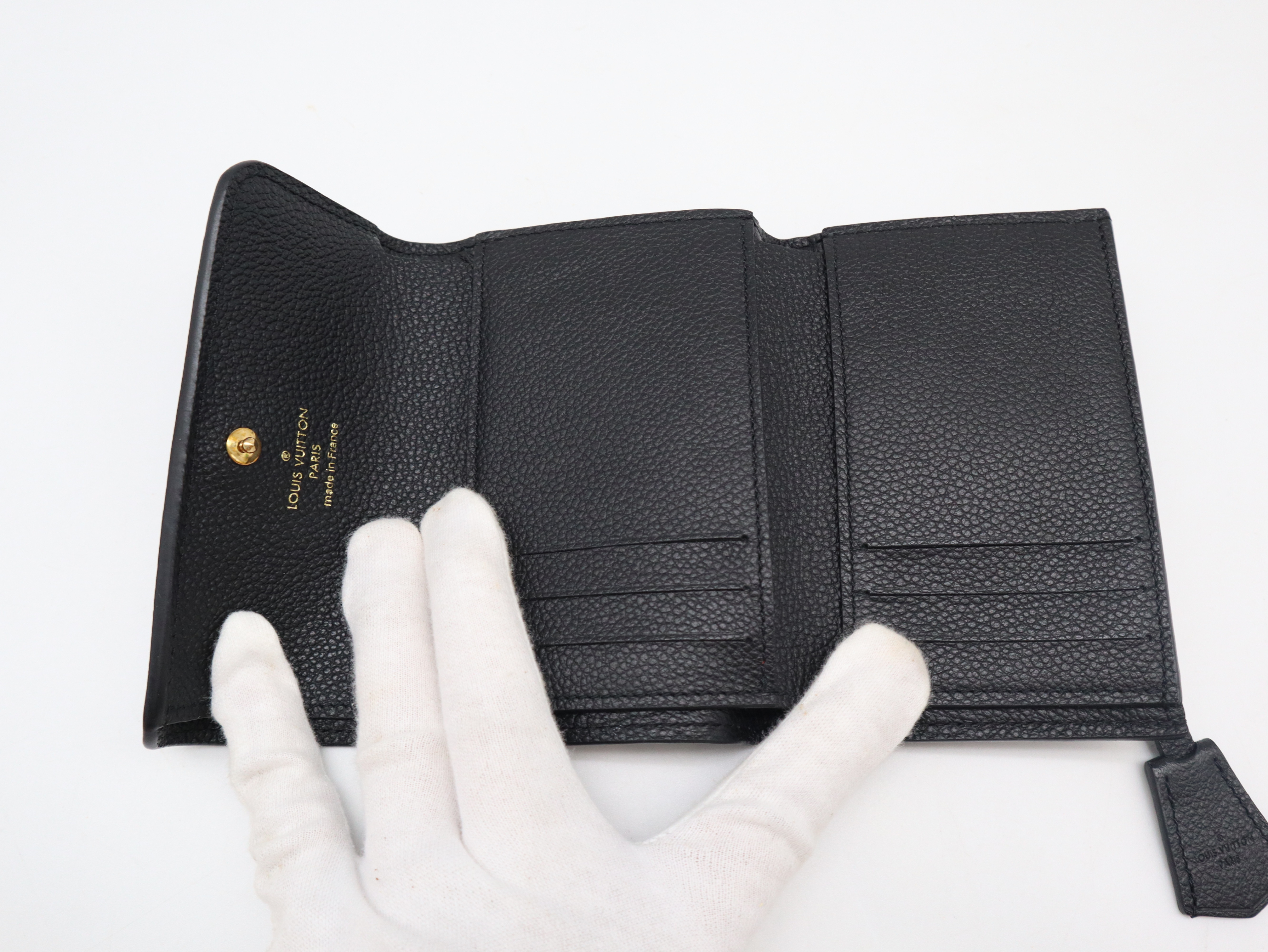M62184 Monogram Empreinte Portefeuille Pont Neuf Compact Noir Wallet with Box and Dust Bag — view 8