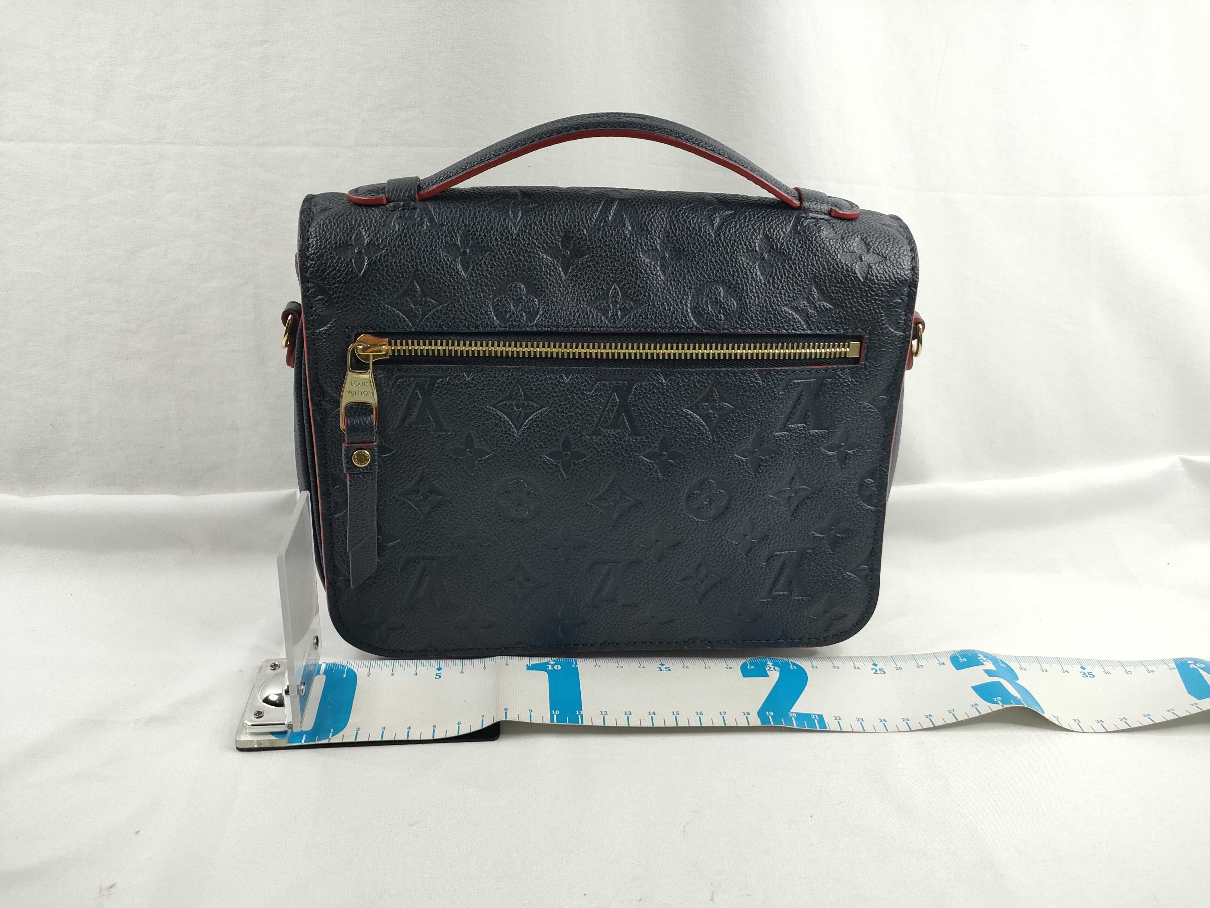 Monogram Empreinte Louis Vuitton Pochette Métis MM Monogram Empreinte Marine Rouge 2-Way Shoulder Bag Handbag — view 2