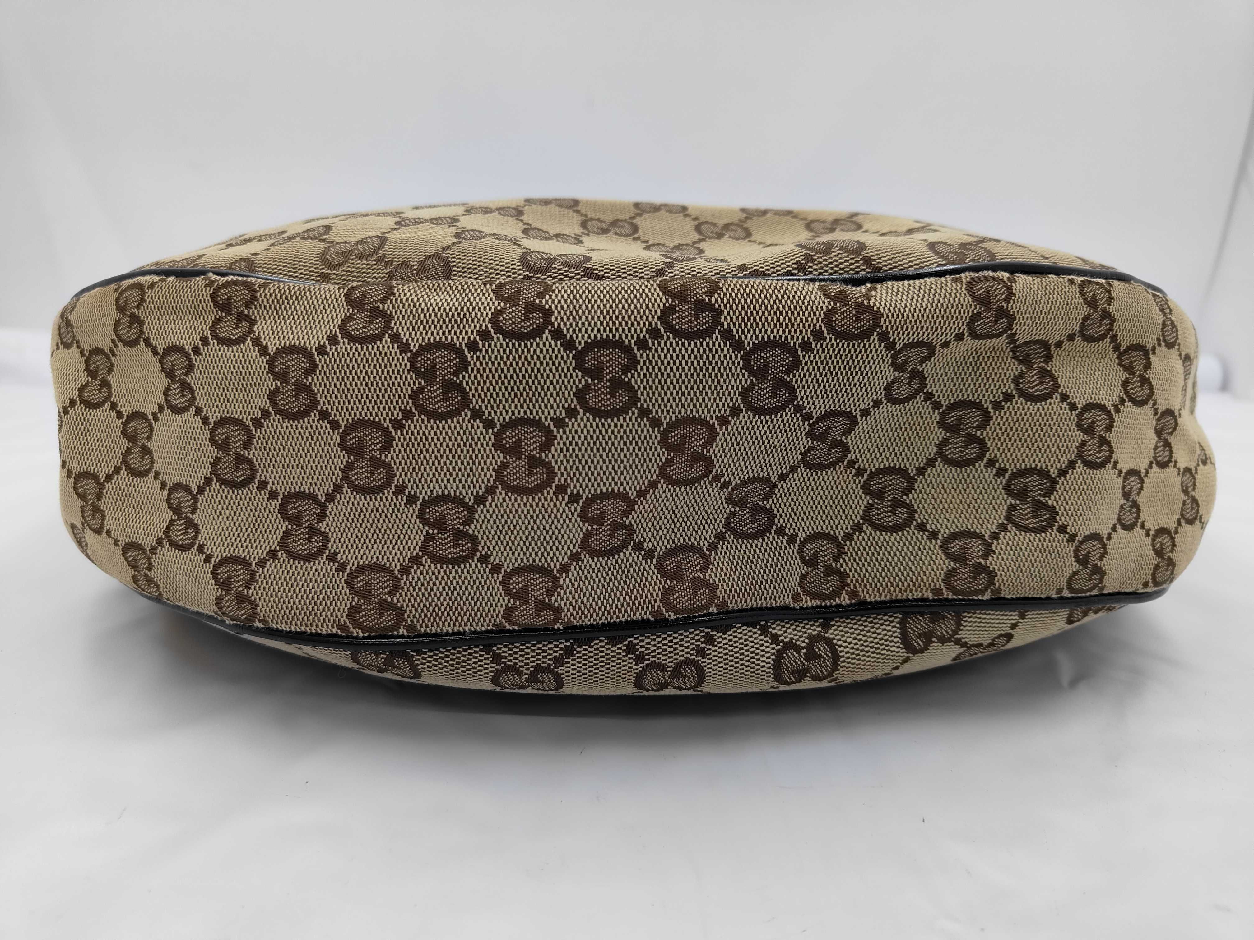 GG Brown Canvas GG Monogram Pea Shoulder Bag (Handbag) — view 7