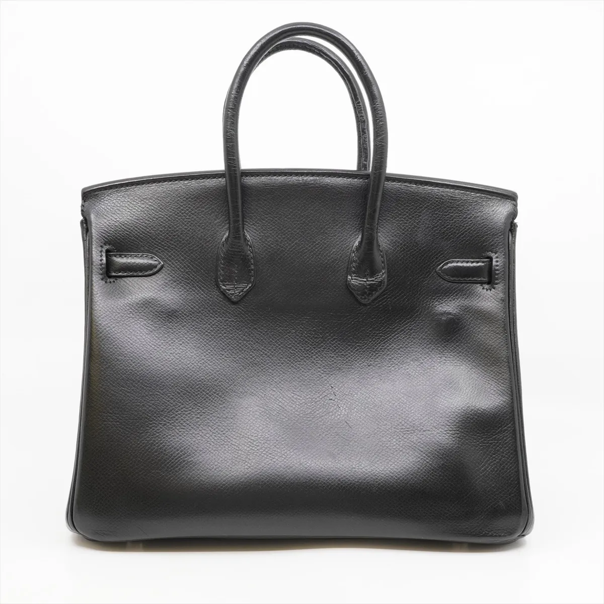 Birkin 25 Letournée Veau Epsom Handbag Black Silver Hardware I: 2005 Dust bag included Fully painted Hardware stains — view 2