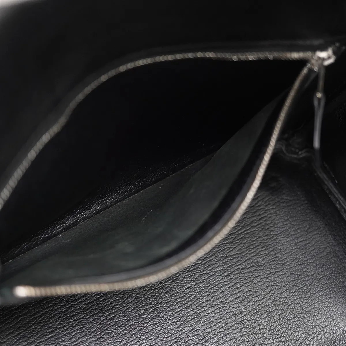 Birkin 25 Letournée Veau Epsom Handbag Black Silver Hardware I: 2005 Dust bag included Fully painted Hardware stains — view 9