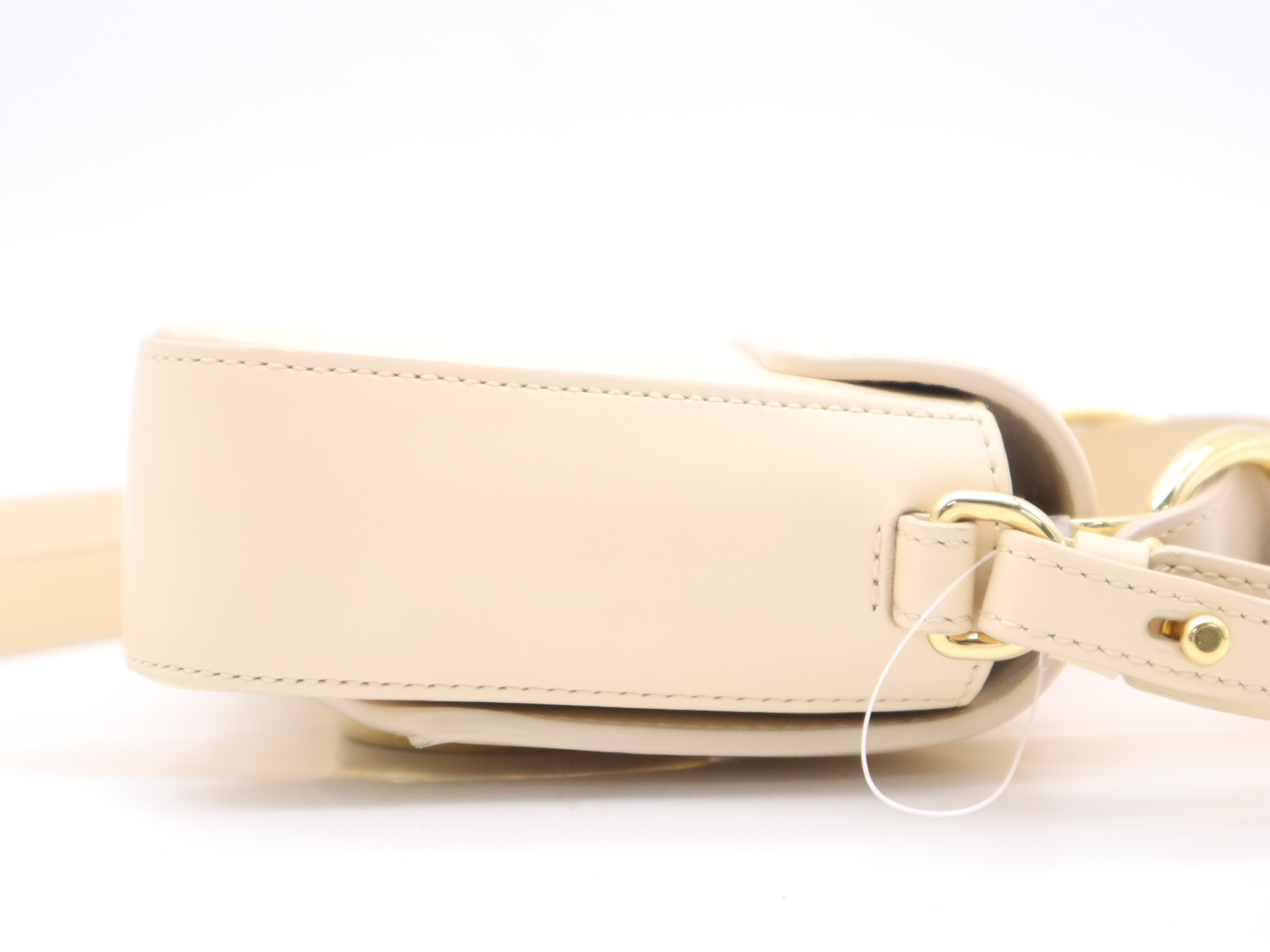 CHC19US193 Leather White Gold Hardware Handbag with Shoulder Strap — view 5