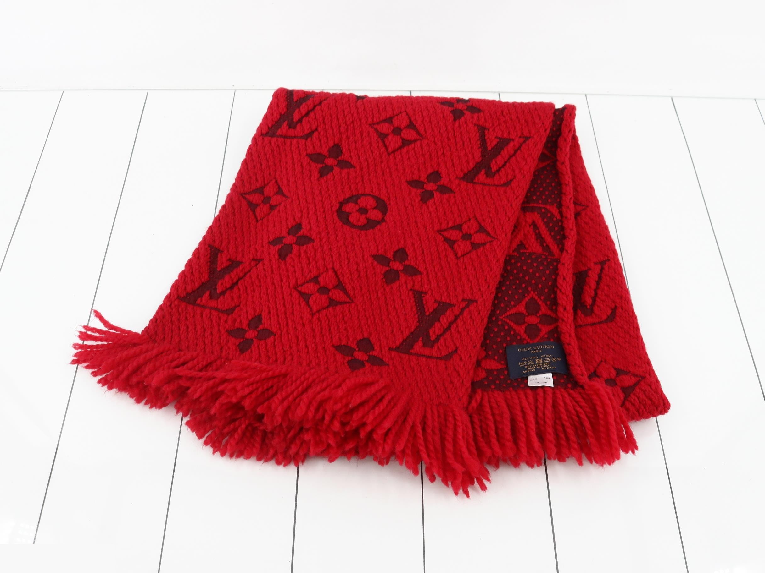 Logo Mania Long Scarf, with domestic tag, Red — view 2