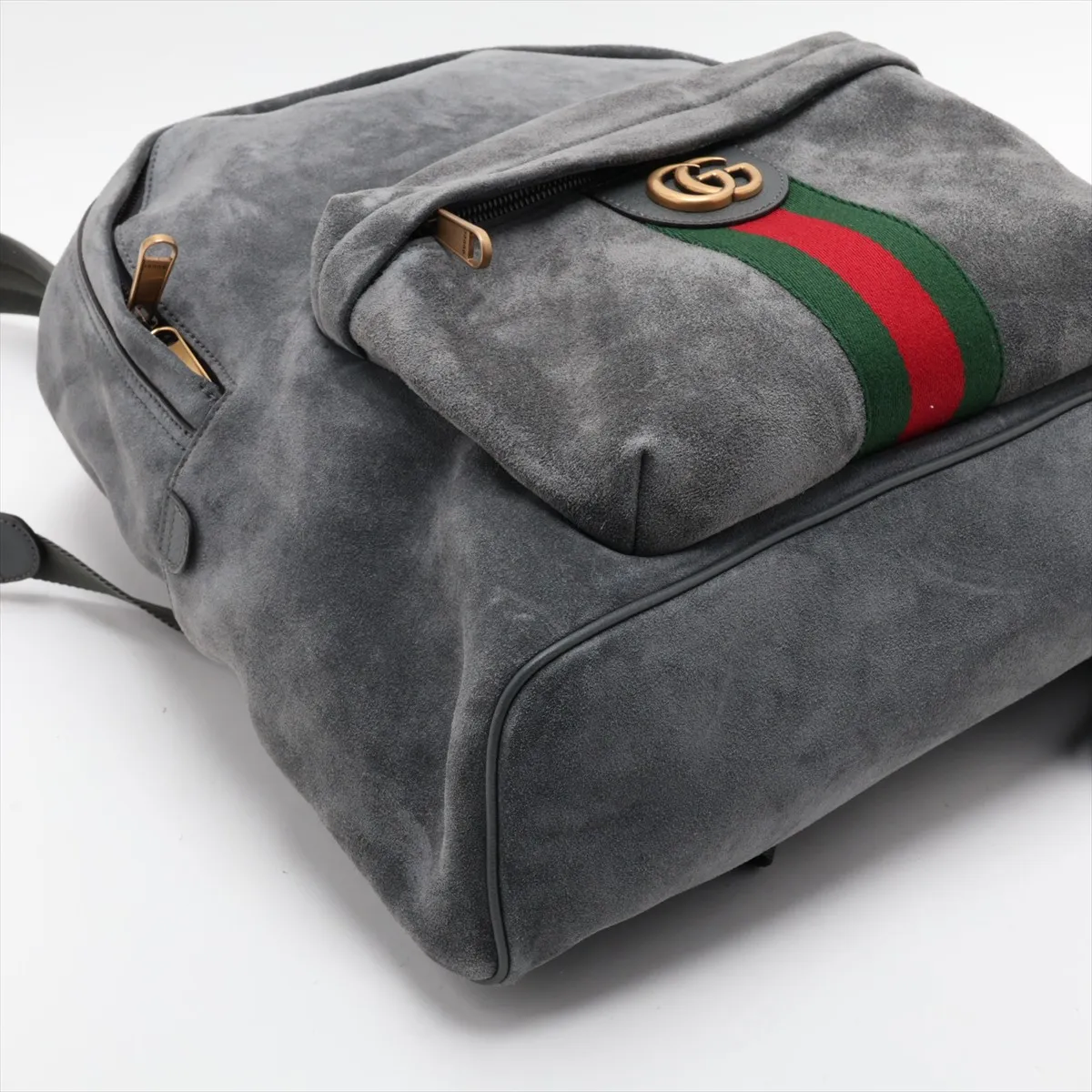 Ophidia Suede Backpack/Rucksack, Gray, 834466 — view 4