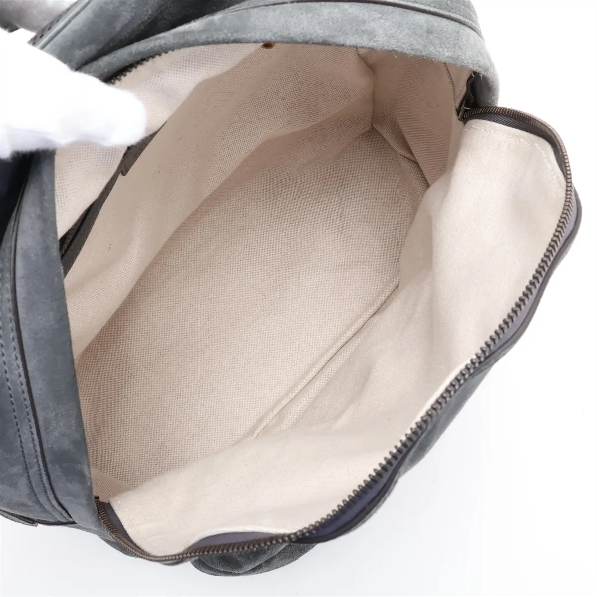 Ophidia Suede Backpack/Rucksack, Gray, 834466 — view 7
