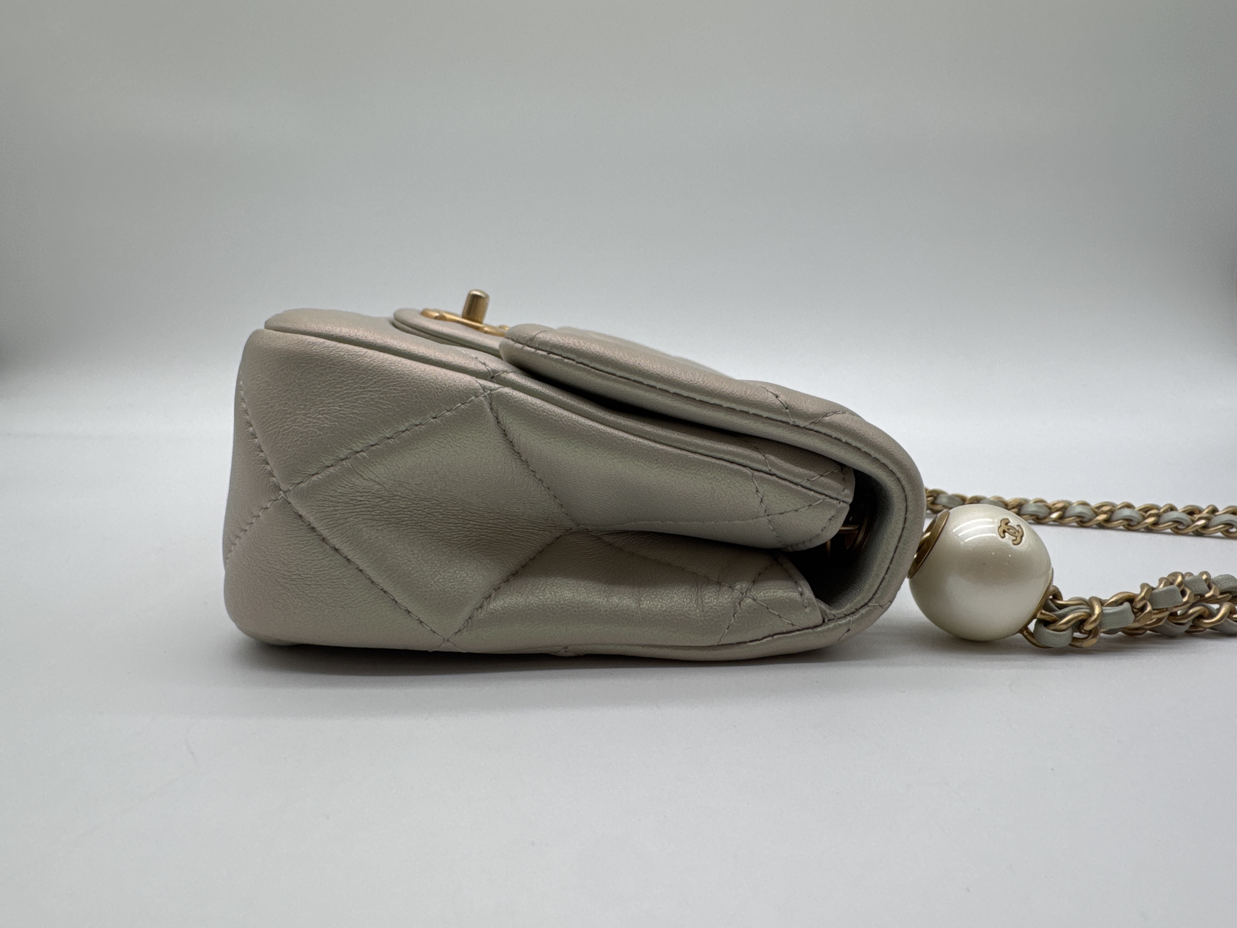 Lambskin Mini Matelassé Shoulder Bag — view 3