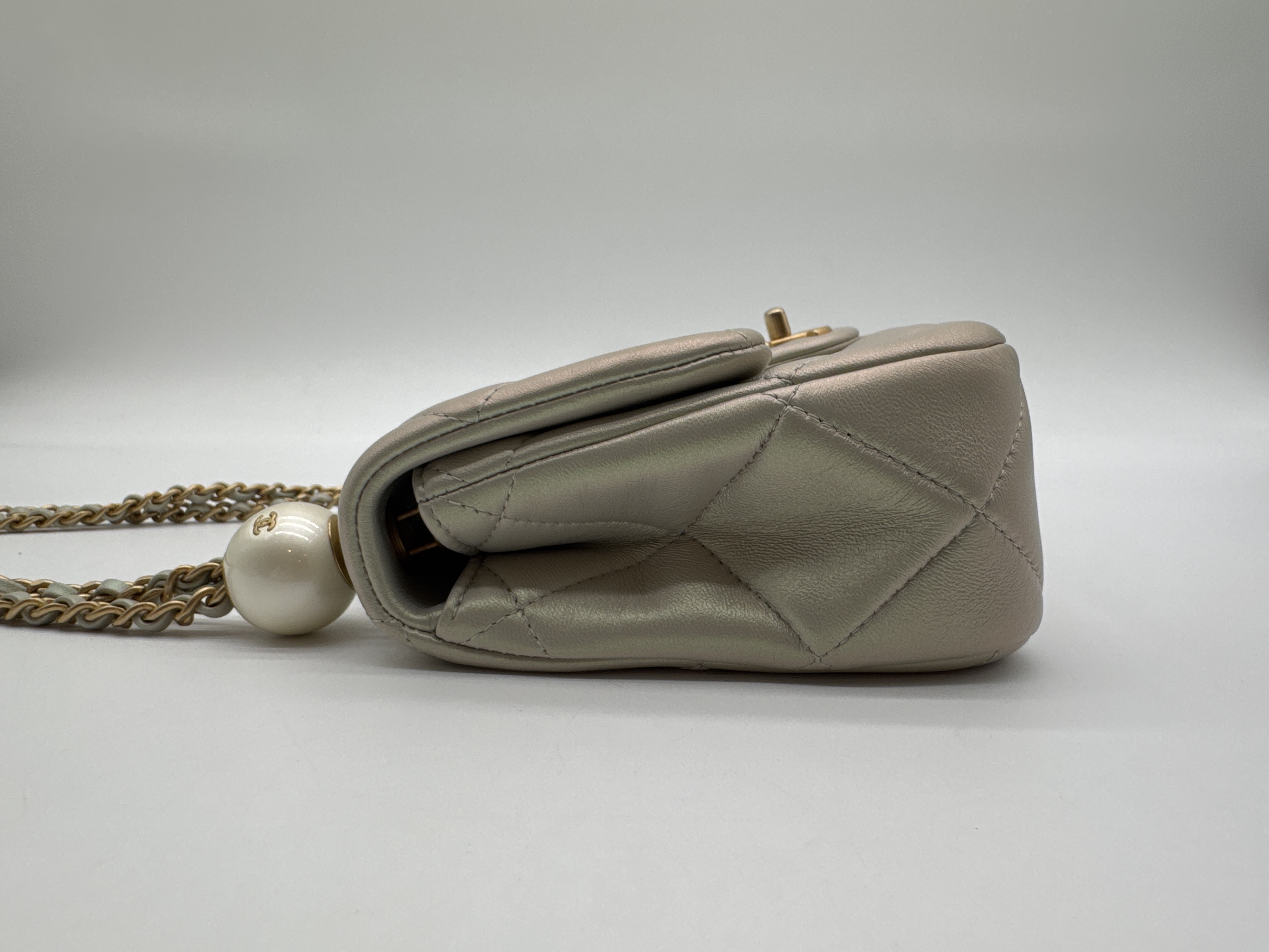 Lambskin Mini Matelassé Shoulder Bag — view 4