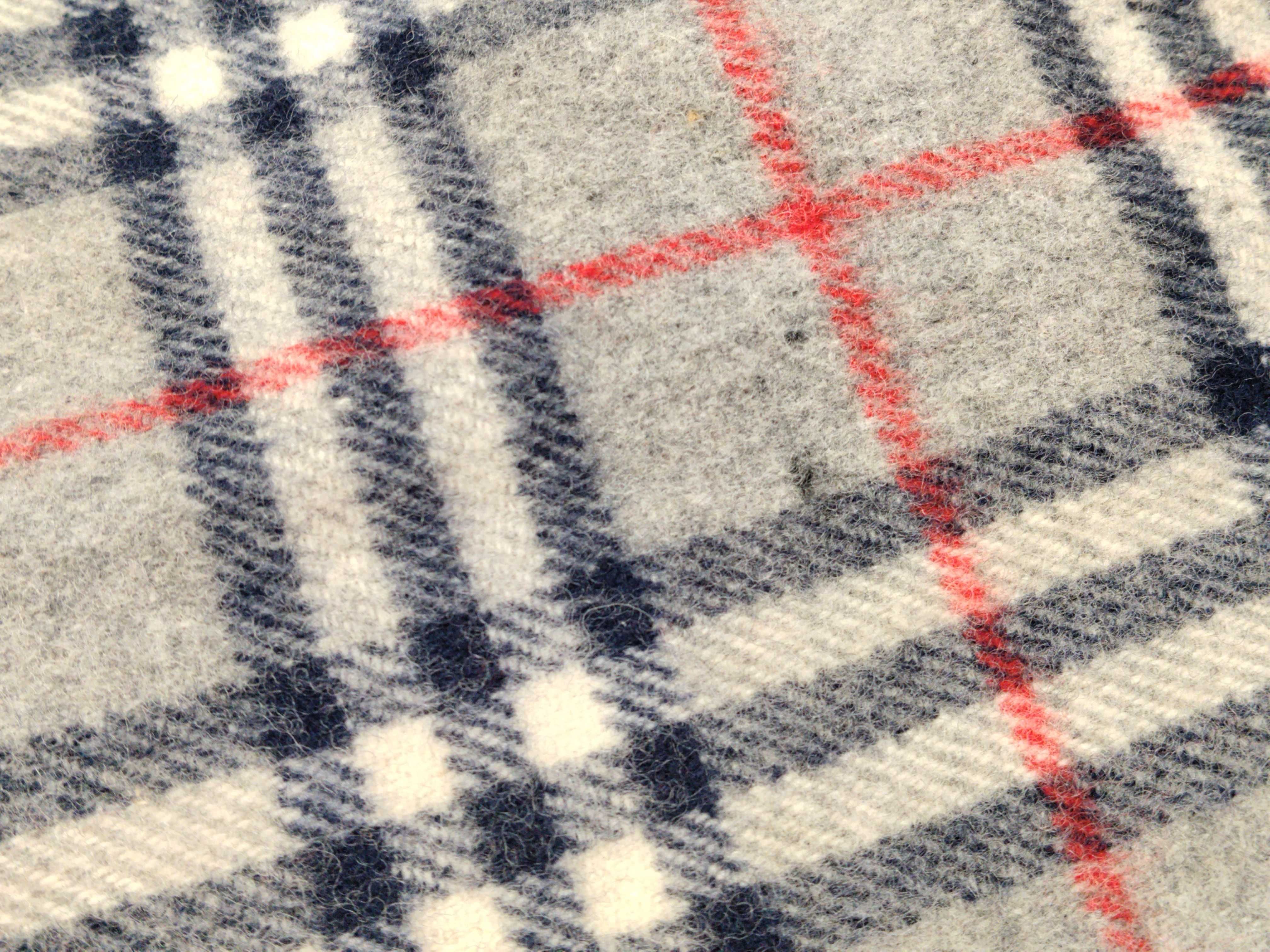 Nova Check Lap Blanket Shawl, Gray, Other Accessories — view 6