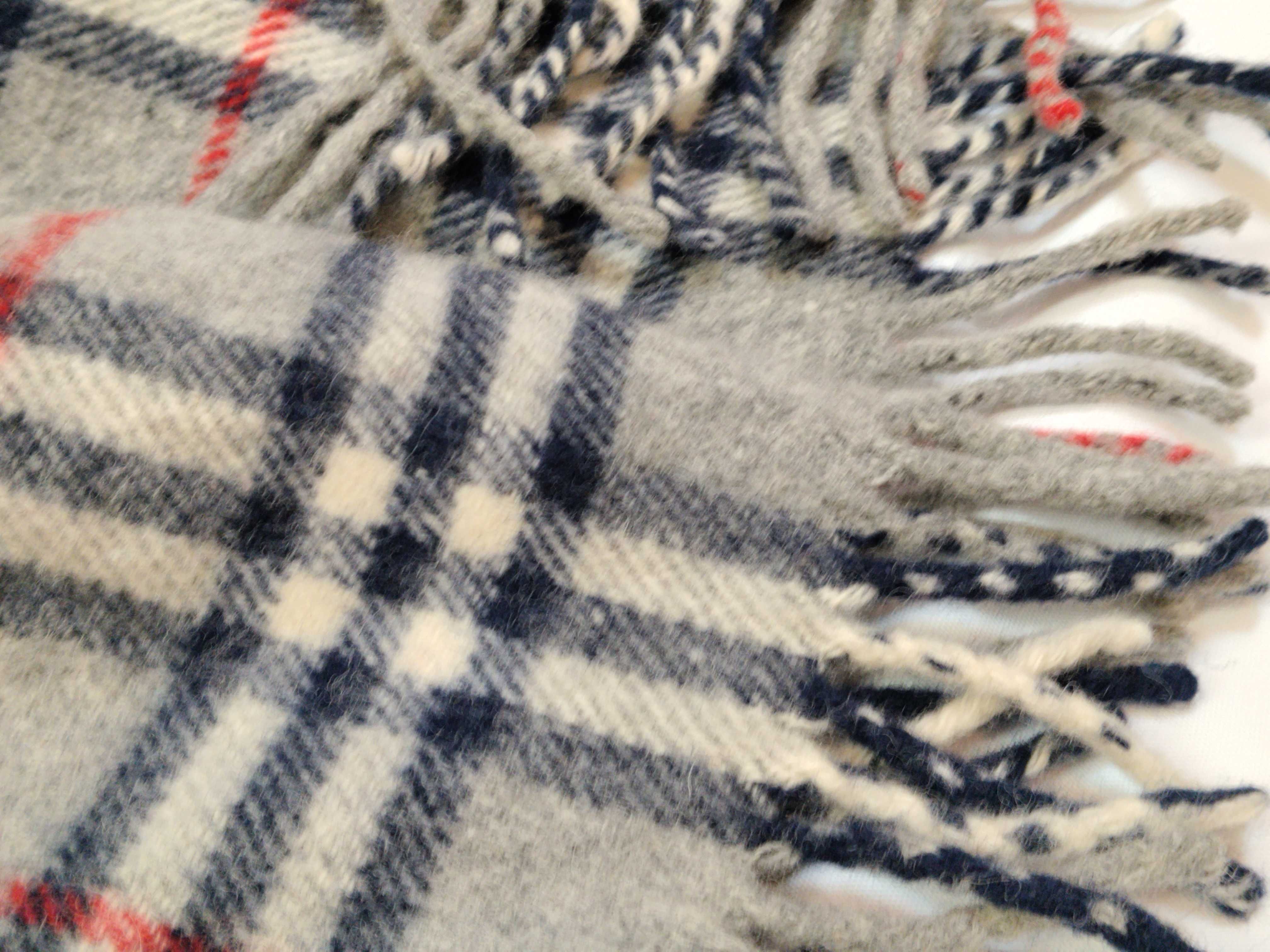 Nova Check Lap Blanket Shawl, Gray, Other Accessories — view 10