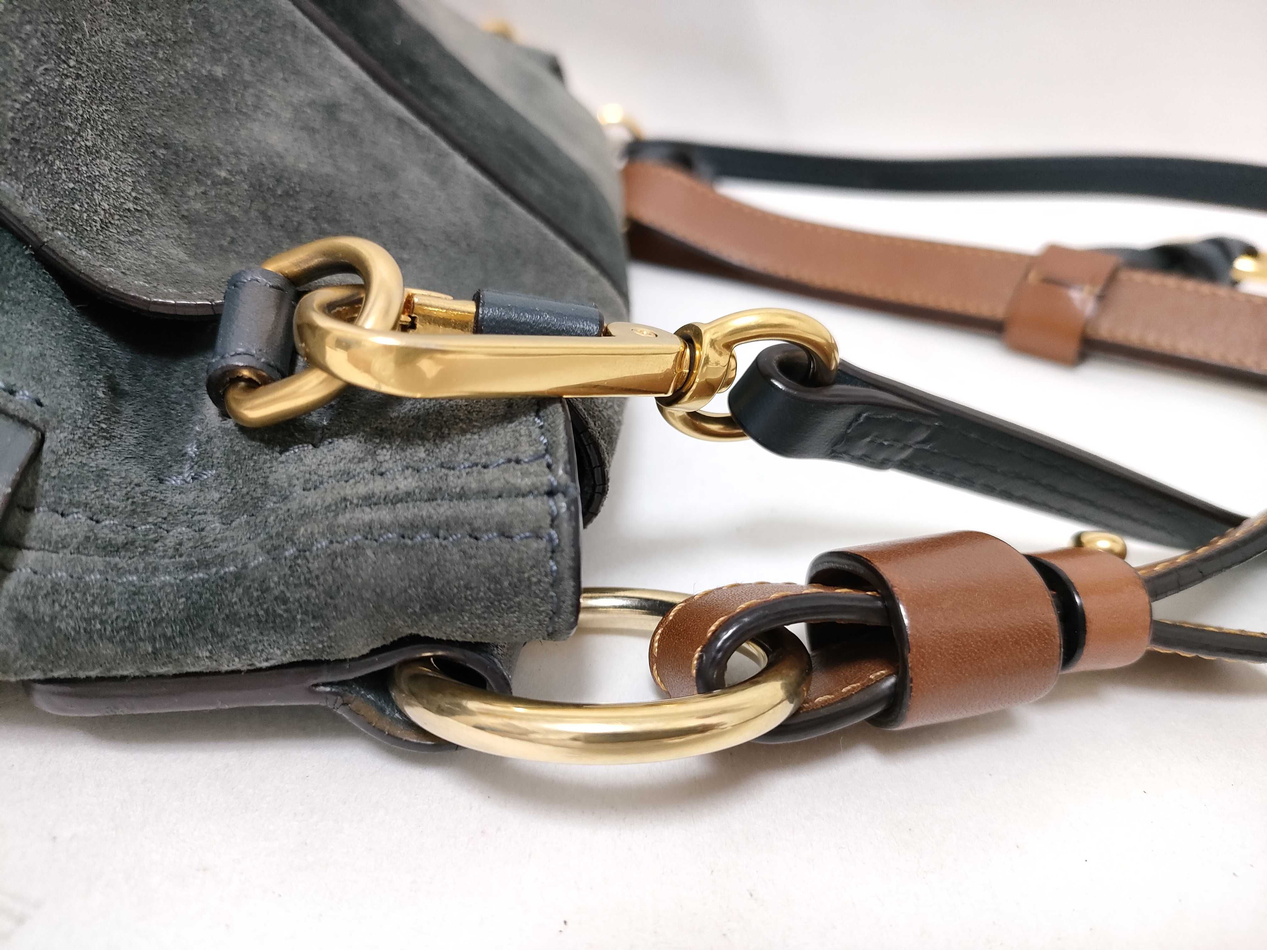 LEXA 2-way handbag, suede shoulder bag — view 5