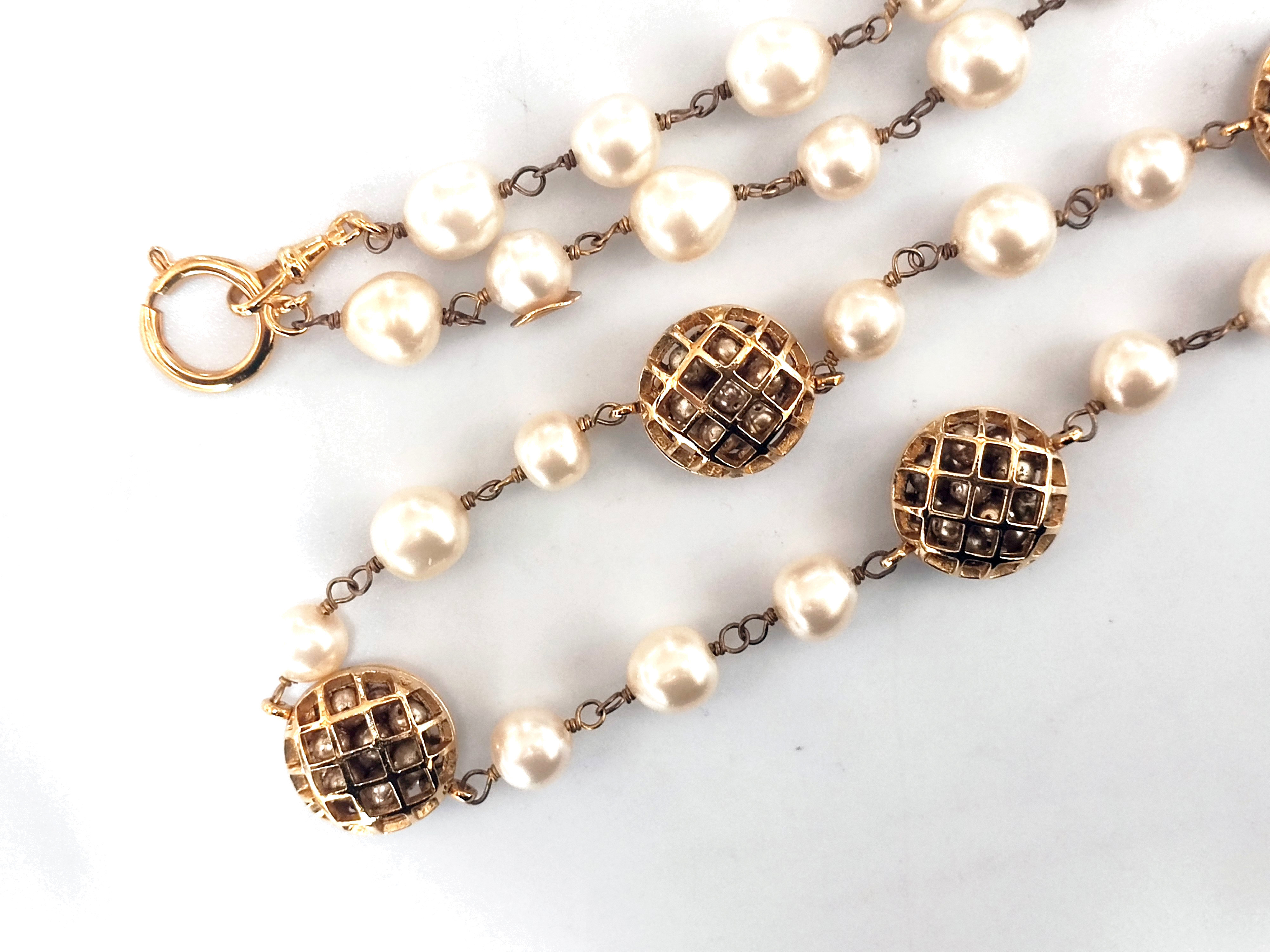 Basket Color Ball Faux Pearl Necklace — view 6