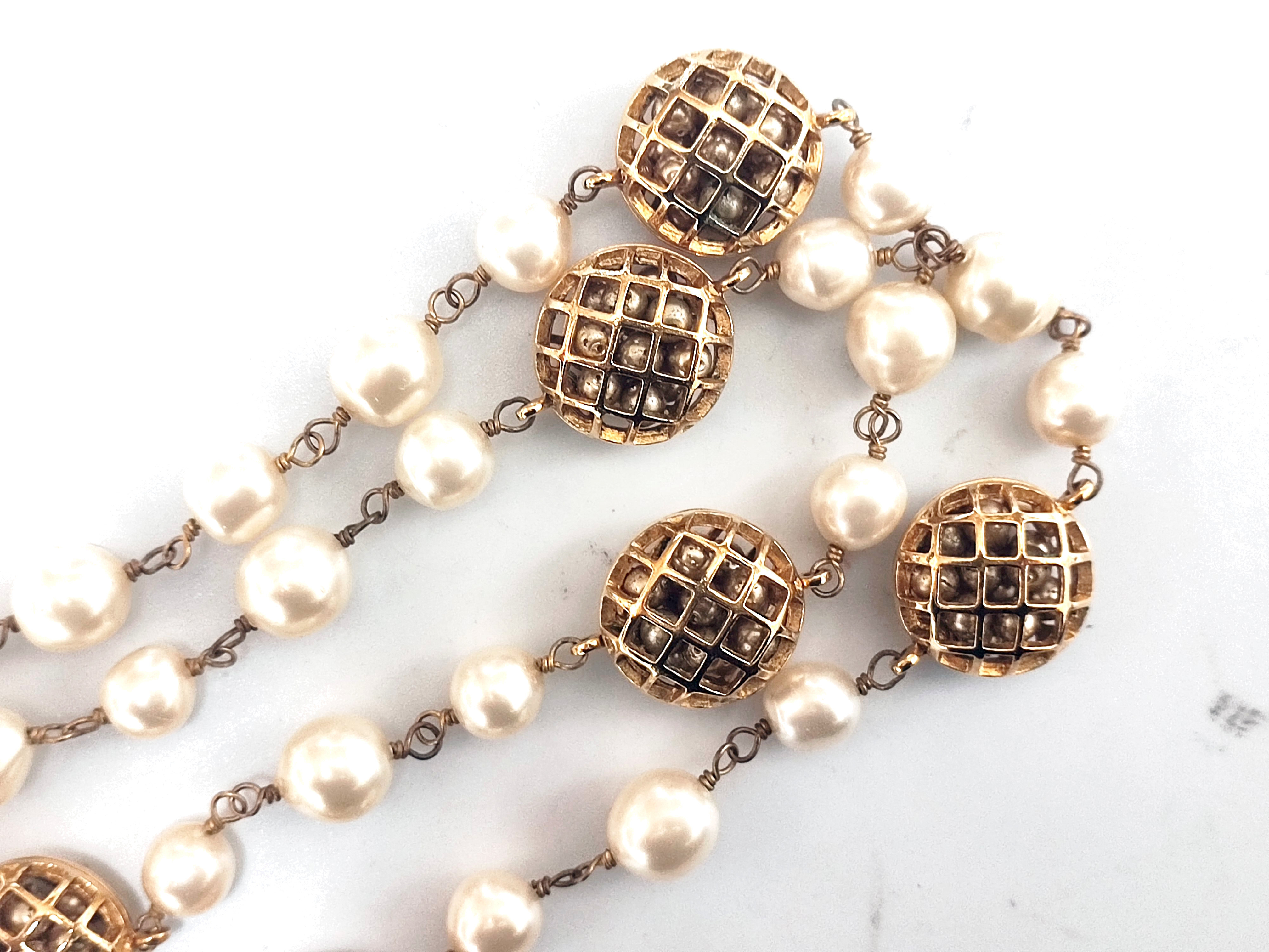 Basket Color Ball Faux Pearl Necklace — view 7