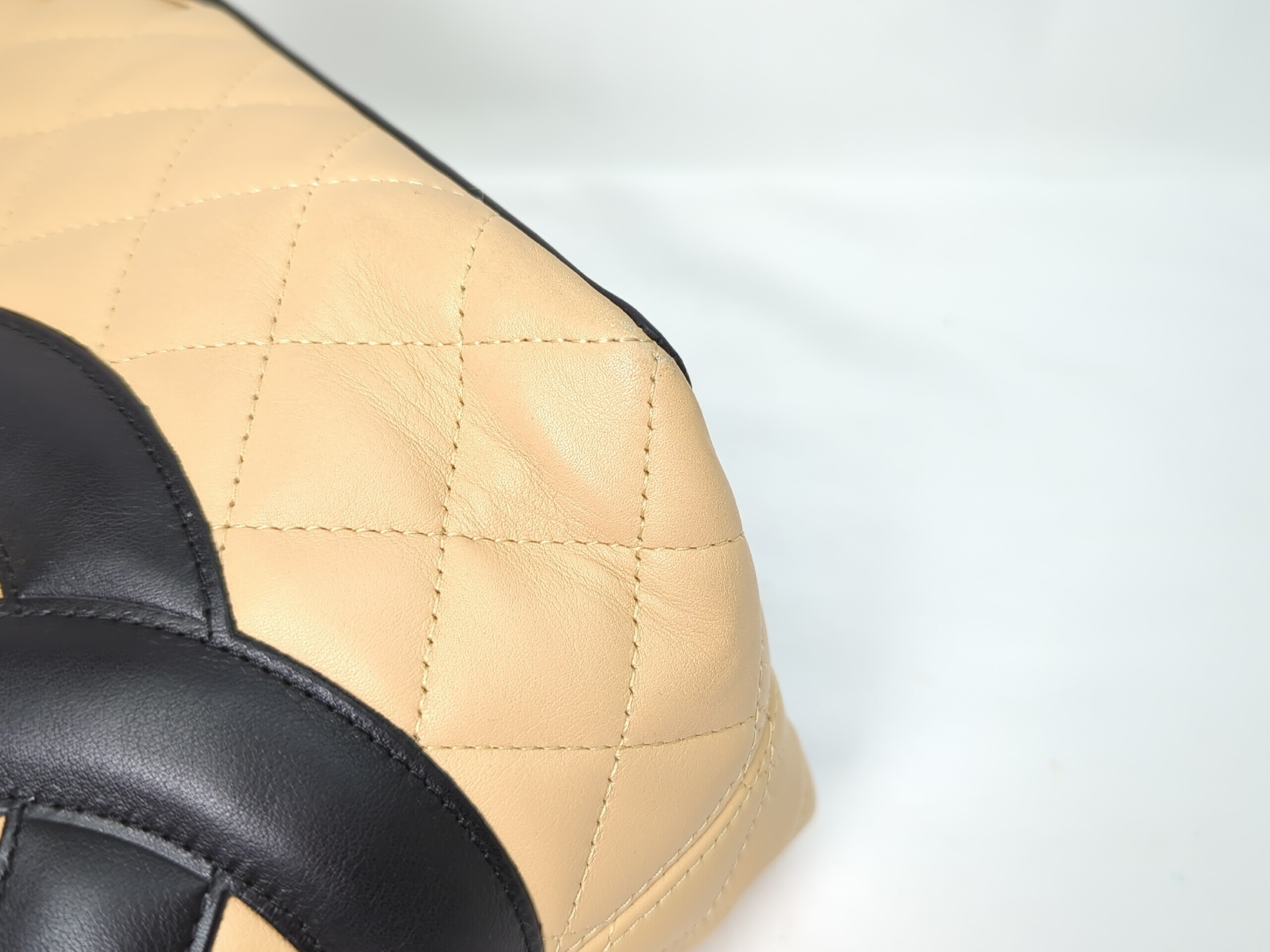 Lambskin Cambon Line Medium Tote, Beige, Series 9 Tote Bag — view 4