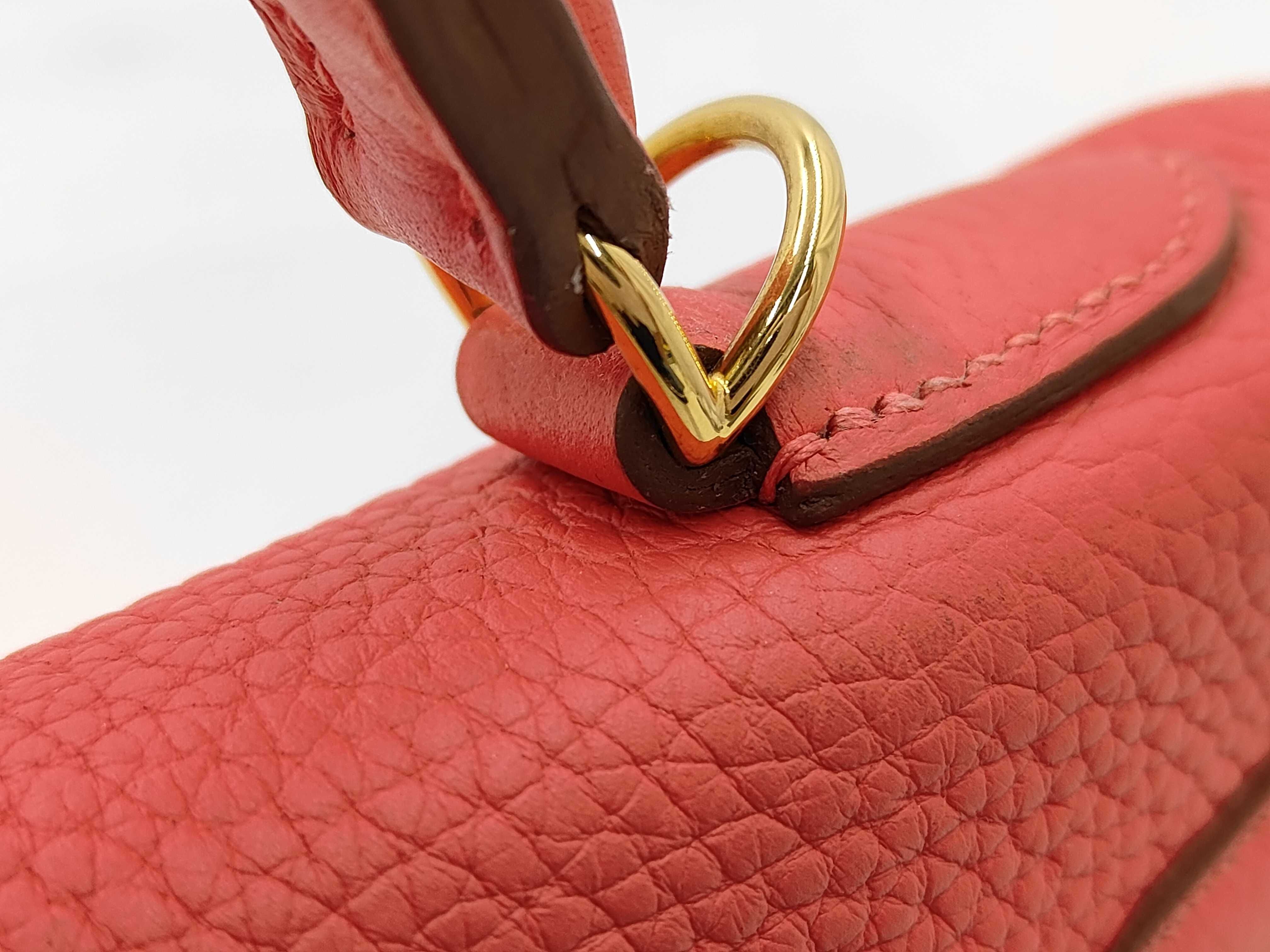 Kelly 28 Togo Rose-colored Tote Bag with Gold Hardware ( R stamp) — view 3