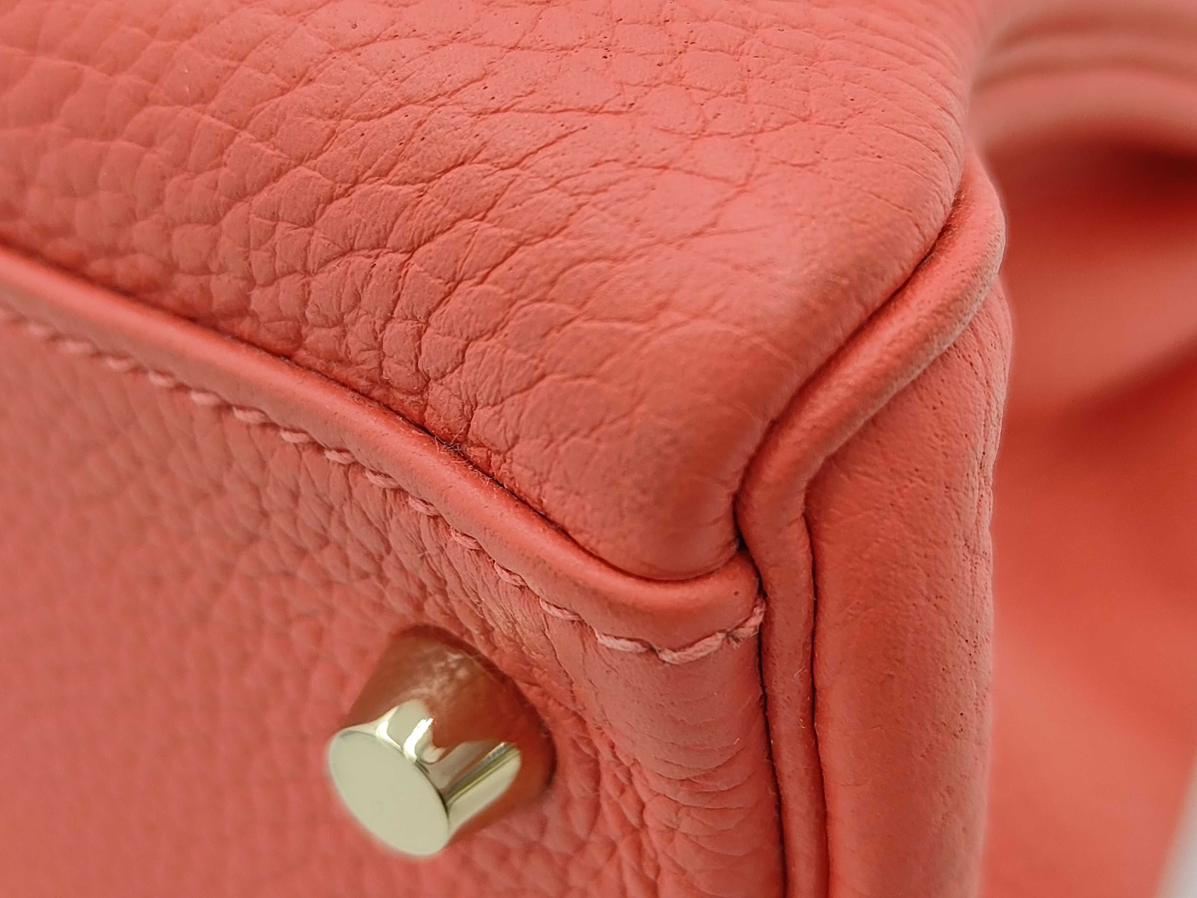 Kelly 28 Togo Rose-colored Tote Bag with Gold Hardware ( R stamp) — view 6
