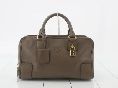 Amazona handbag, leather, brown