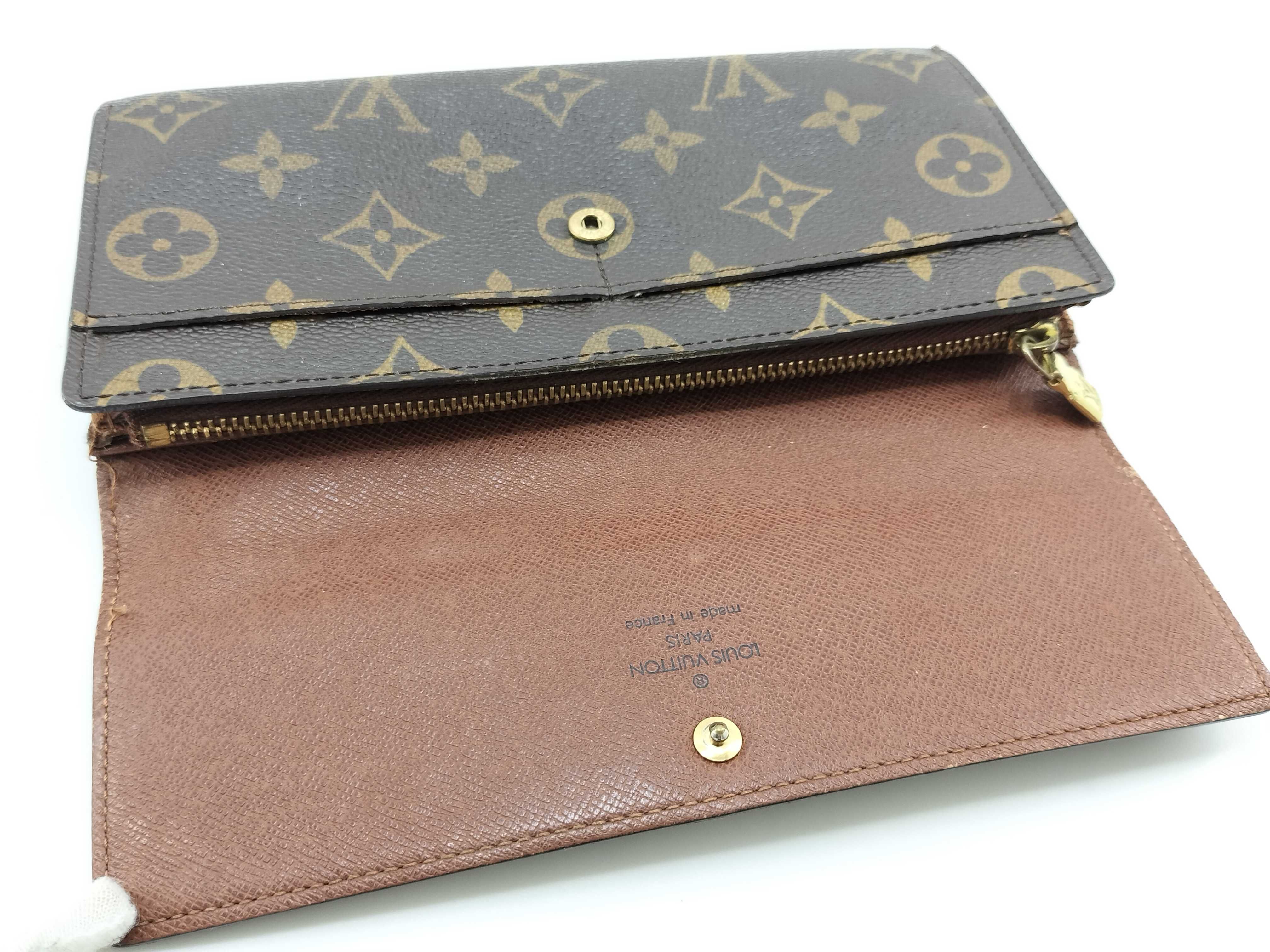 Monogram Wallet Louis Vuitton Monogram Portefeuille Sarah Long Wallet — view 8