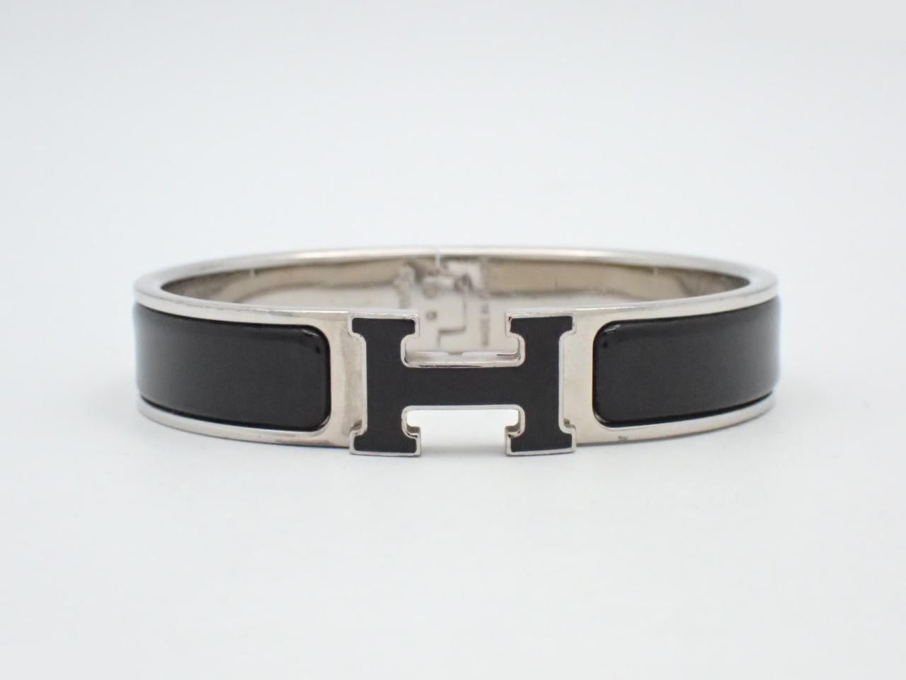 Bracelet, "Click H", Black, Wrist circumference approximately 16cm