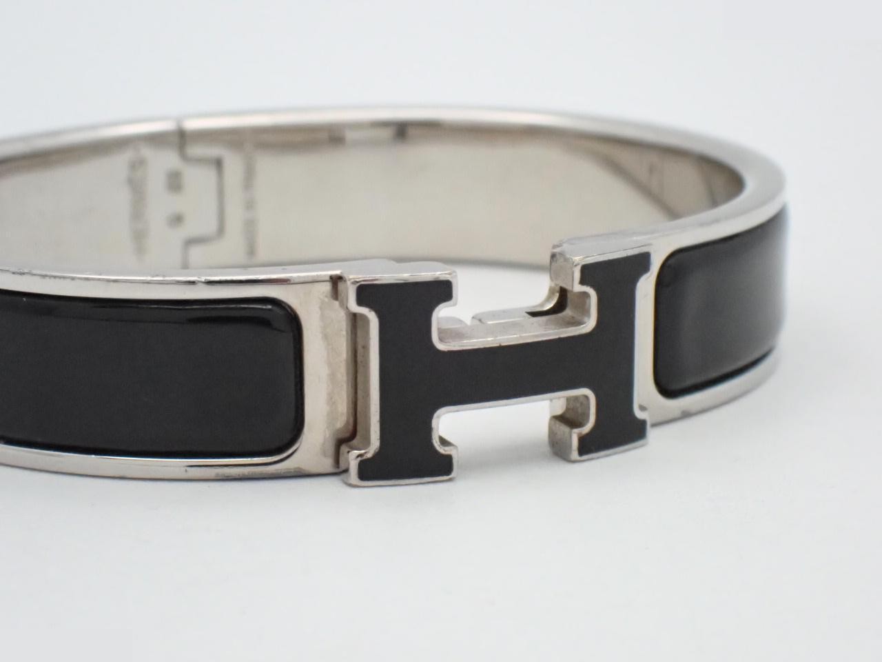 Bracelet, "Click H", Black, Wrist circumference approximately 16cm — view 3