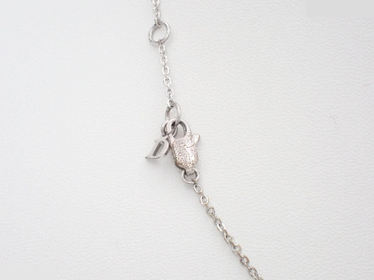 Rhinestone logo necklace, total length approximately 42 cm — view 2