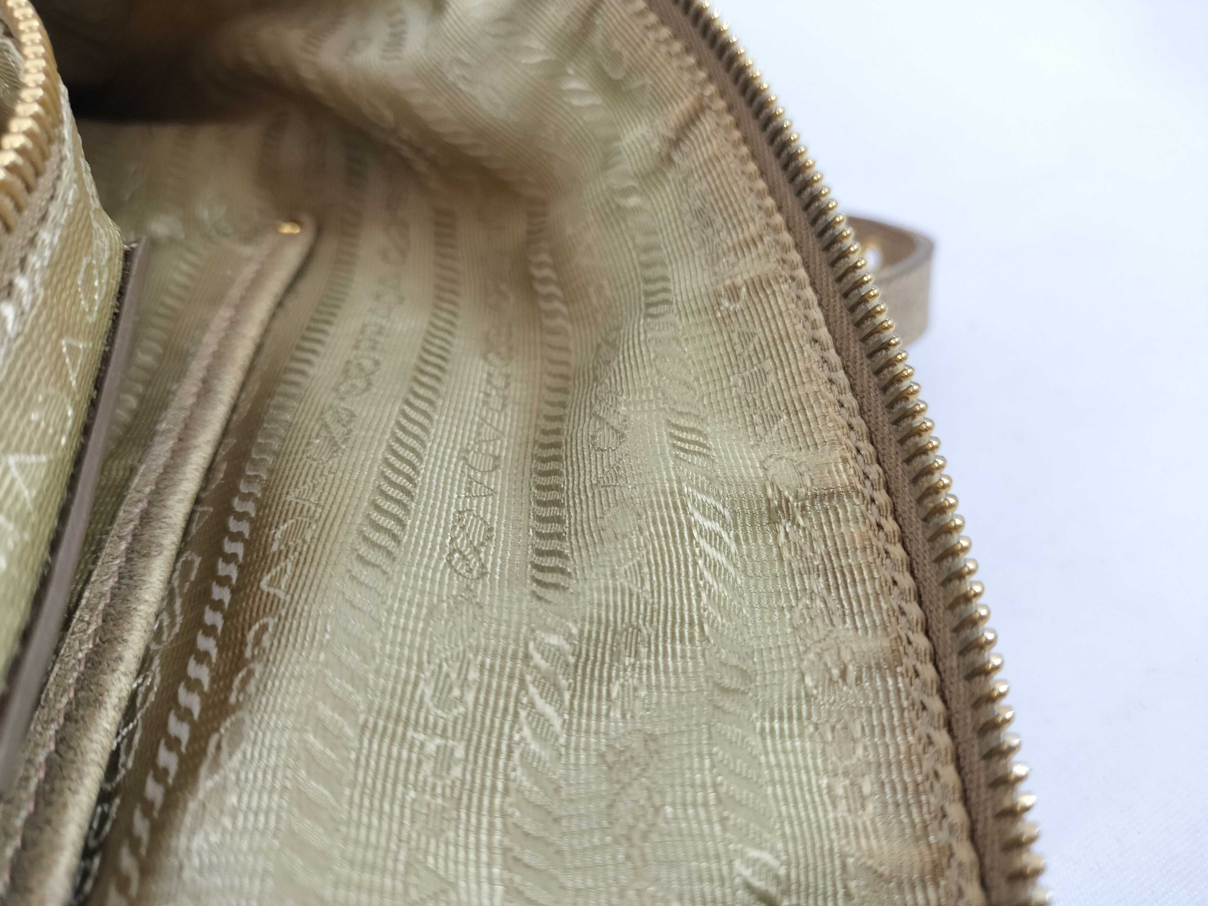 BR4253 Nylon x Leather 2-Way Tote Bag, Albino Beige, with Shoulder Strap, Guarantee Card, and Name Tag. — view 11