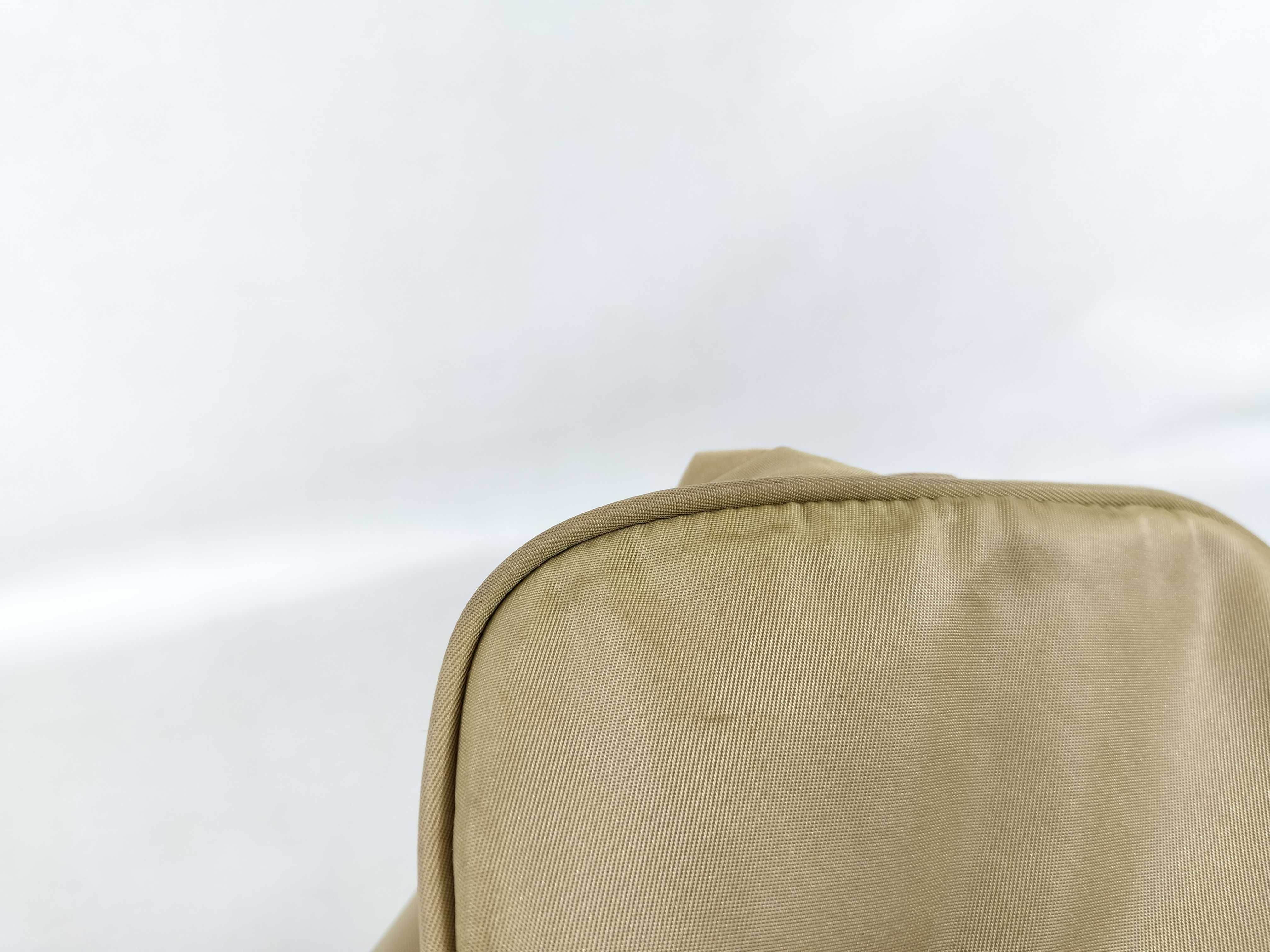 BR4253 Nylon x Leather 2-Way Tote Bag, Albino Beige, with Shoulder Strap, Guarantee Card, and Name Tag. — view 12