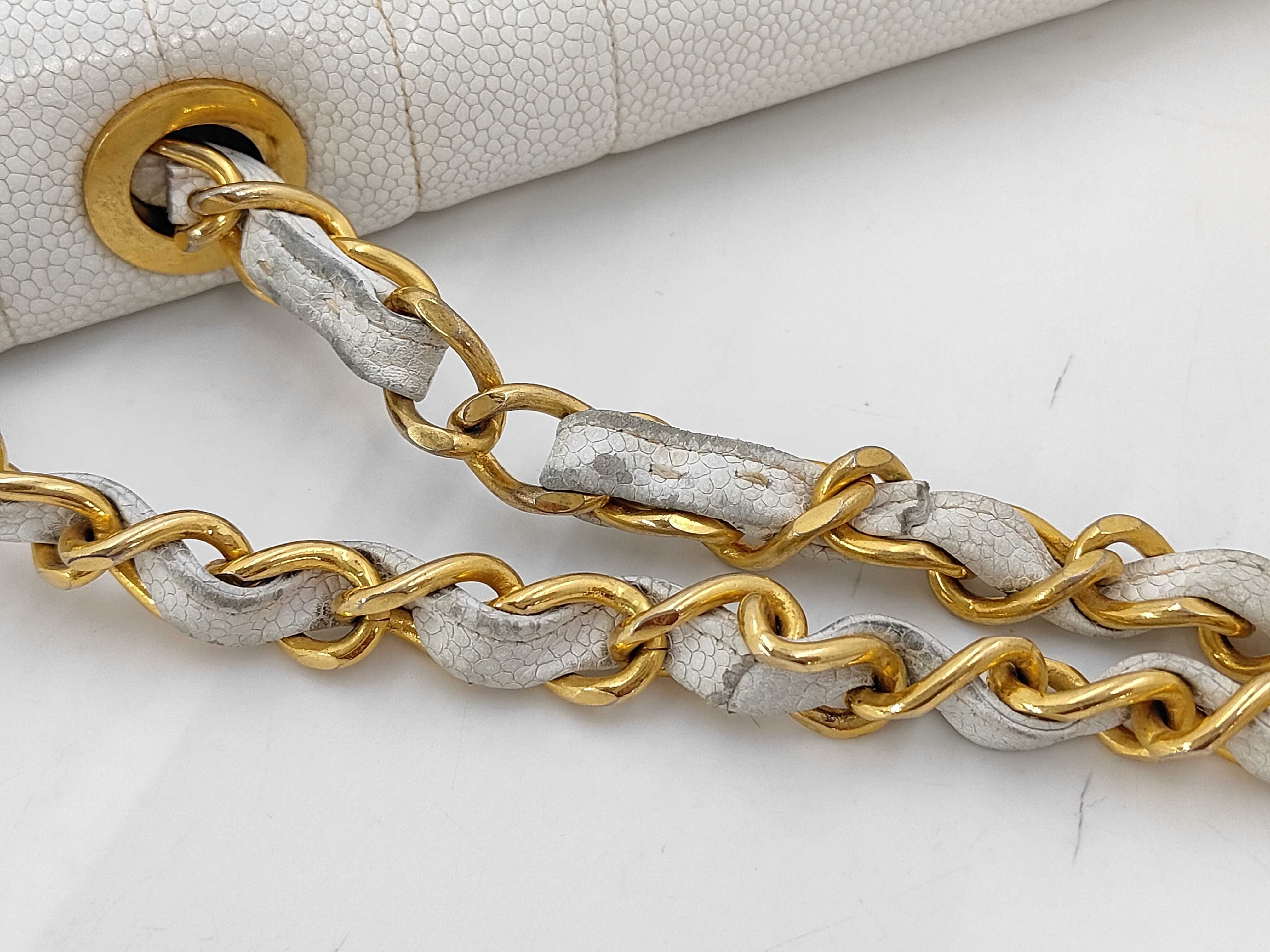 Mademoiselle Chain Caviar Skin Shoulder Bag — view 6