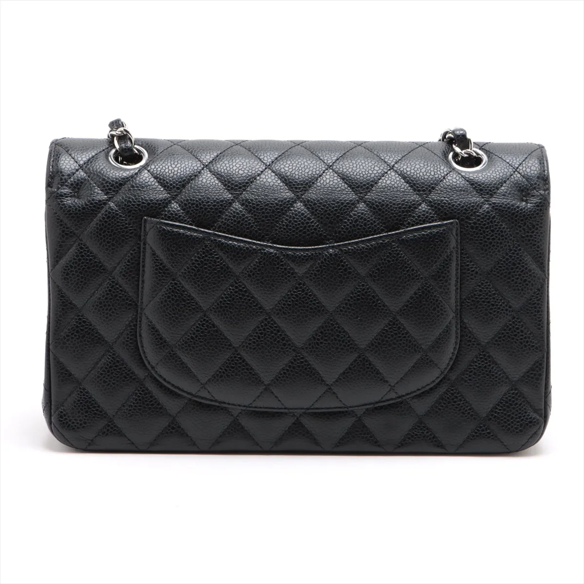 [Individually wrapped] Chanel Matelasse 25 caviar skin double flap double chain bag black silver hardware 31234454 31 series A01112 — view 2