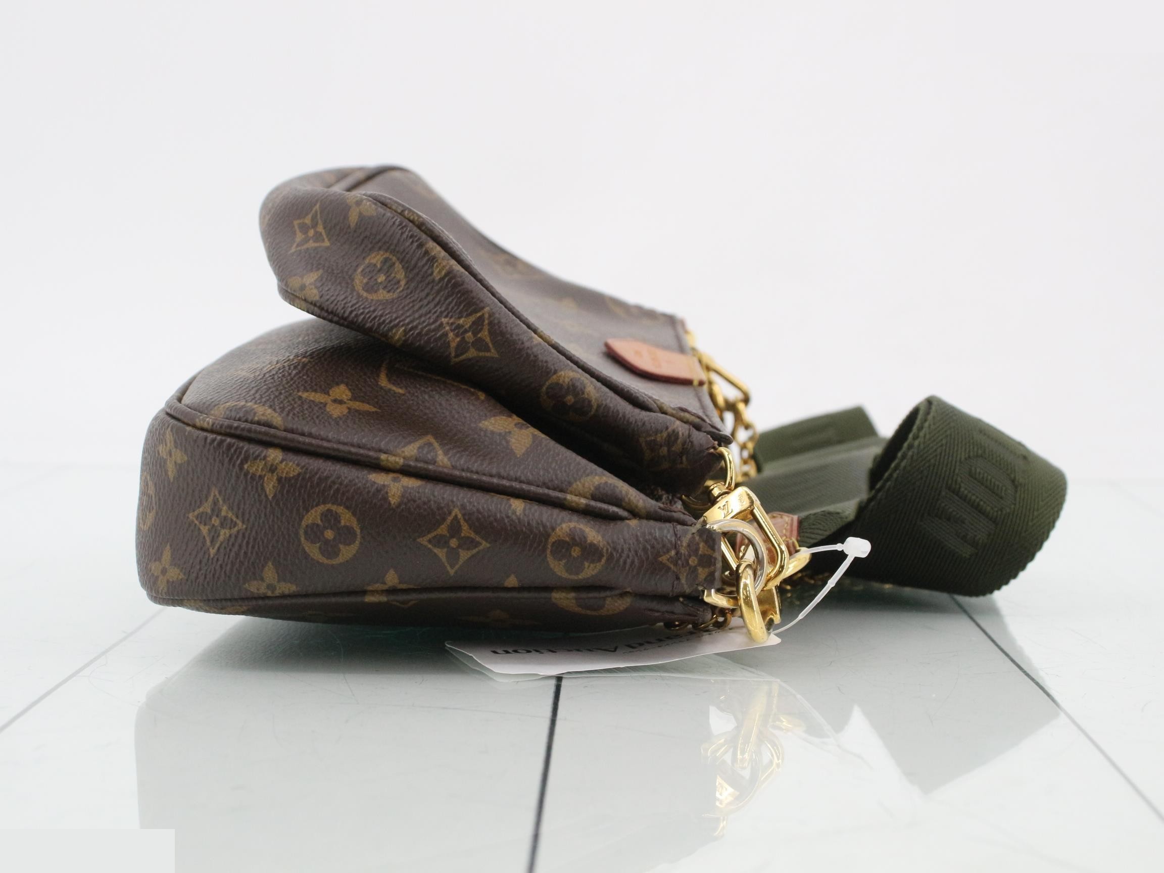 Multipochette Accessoires Khaki 2-Way Shoulder Bag with Pouch — view 3
