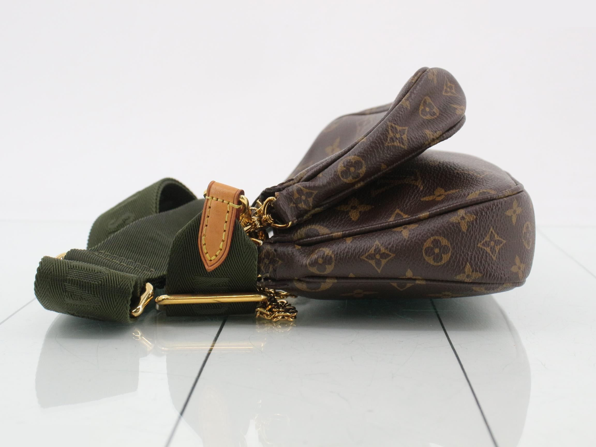 Multipochette Accessoires Khaki 2-Way Shoulder Bag with Pouch — view 4