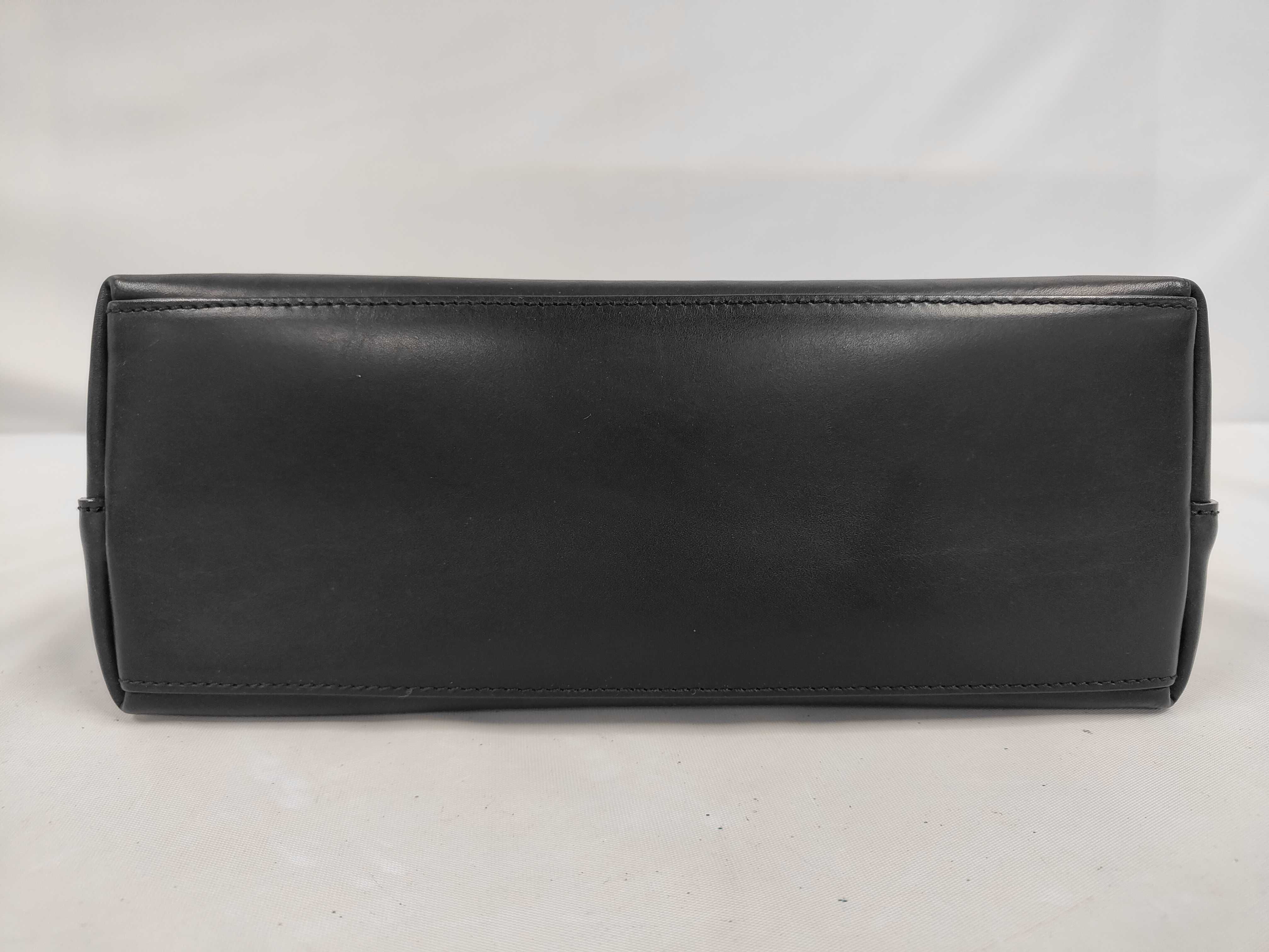 Bamboo Leather Handbag, Black Shoulder Bag — view 3