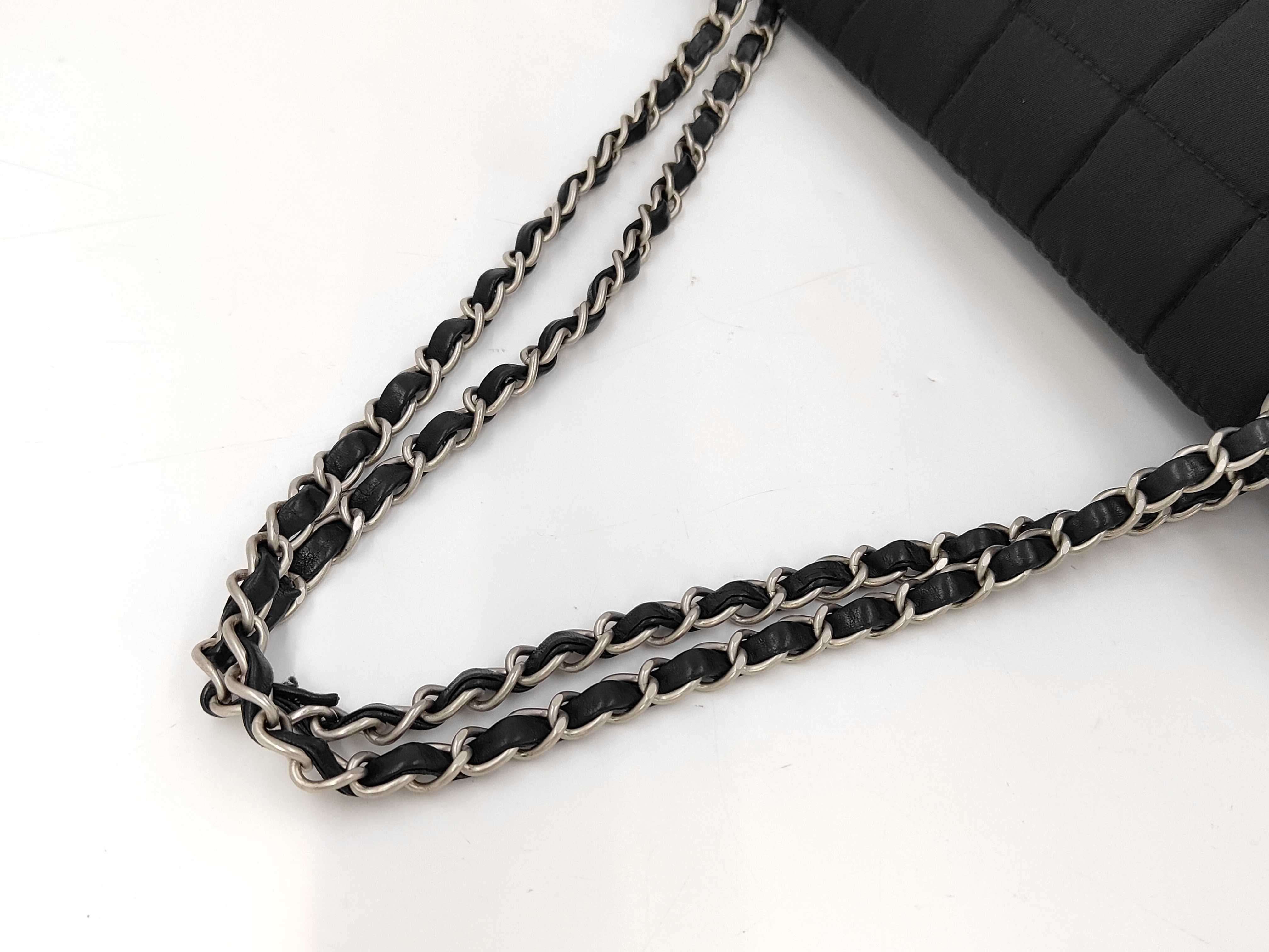 Matelassé Nylon Shoulder Bag, Black — view 5
