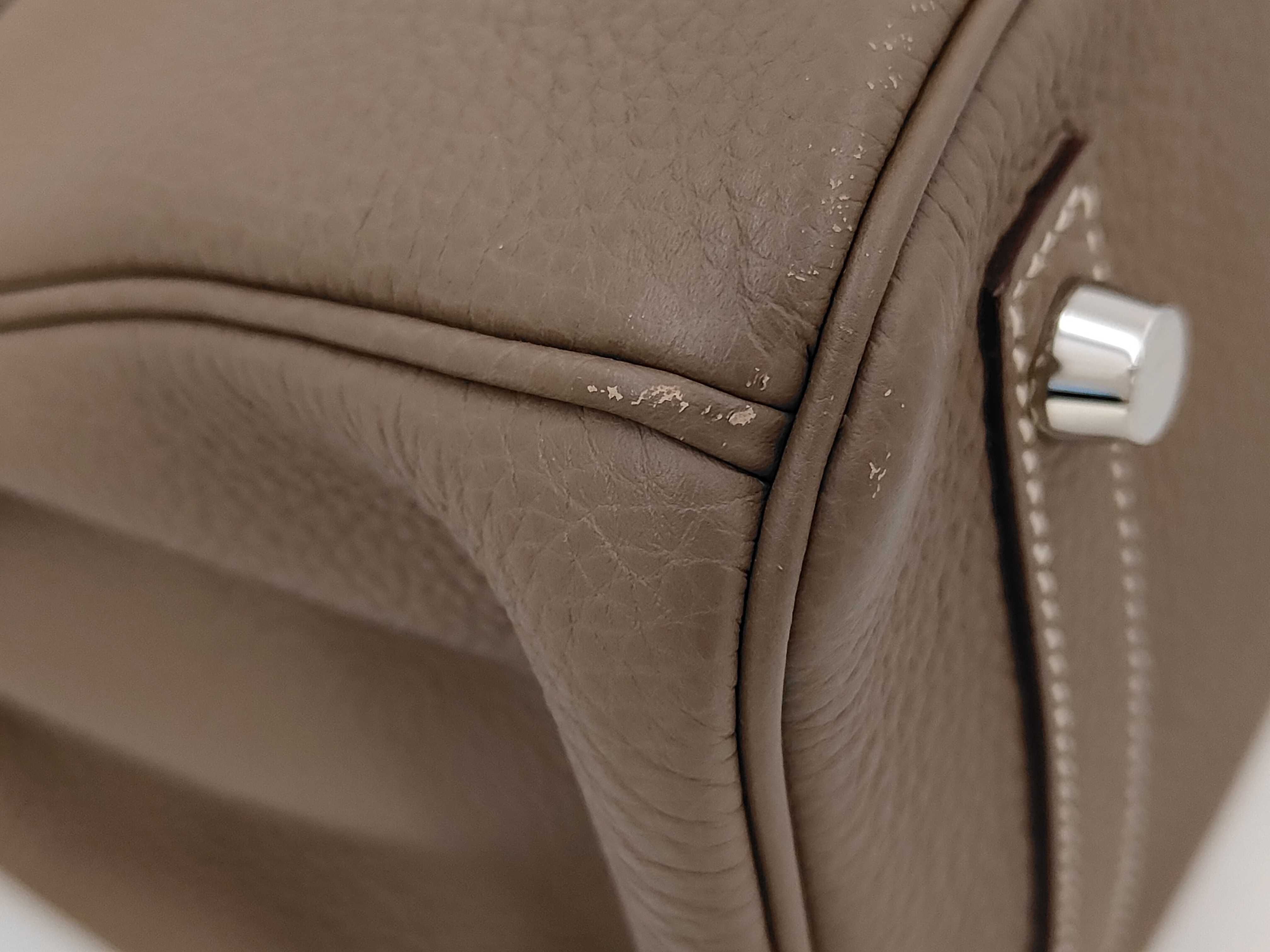 Birkin 30, A stamp, Etoupe, Silver hardware, Handbag — view 3