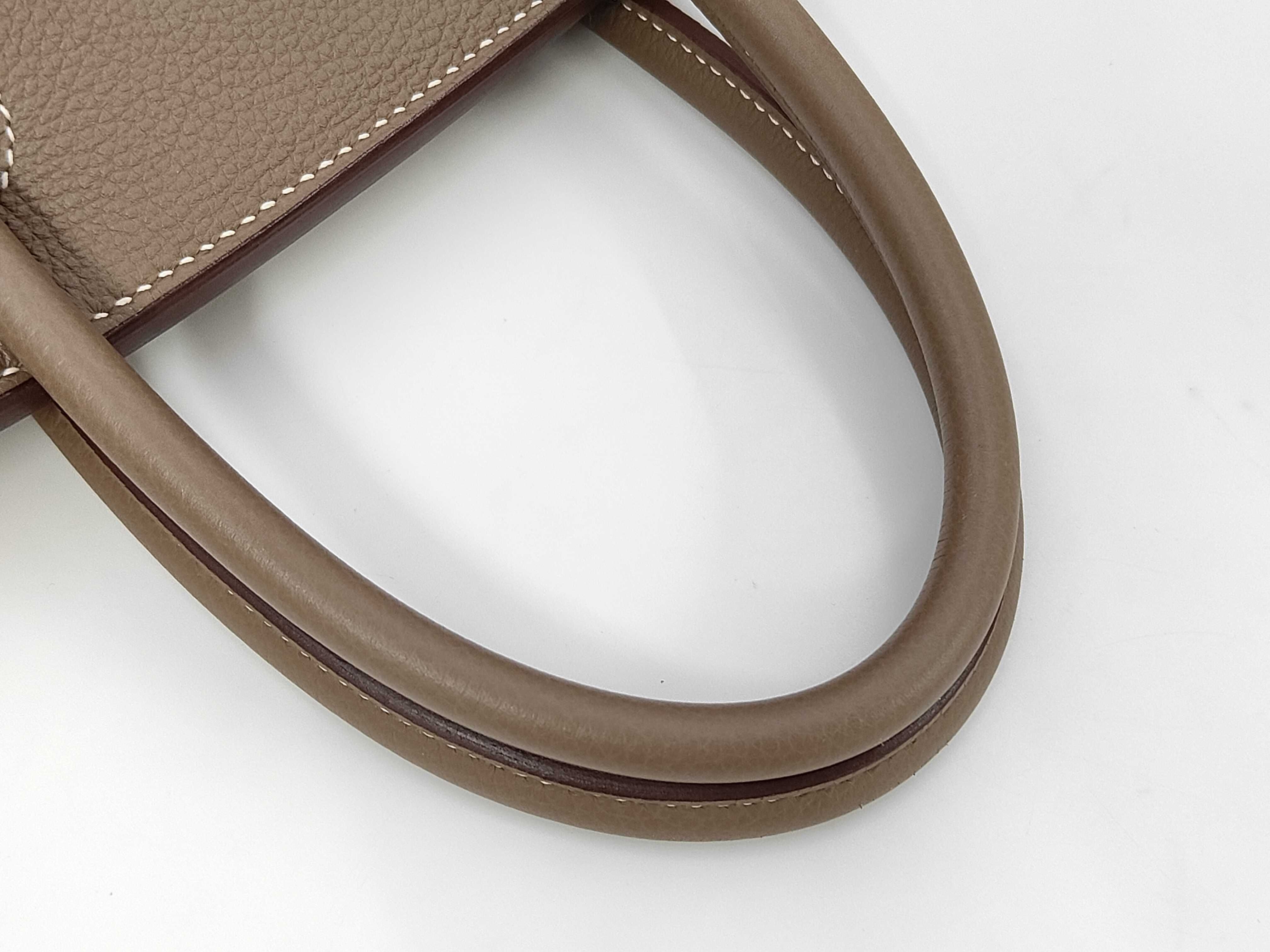 Birkin 30, A stamp, Etoupe, Silver hardware, Handbag — view 5