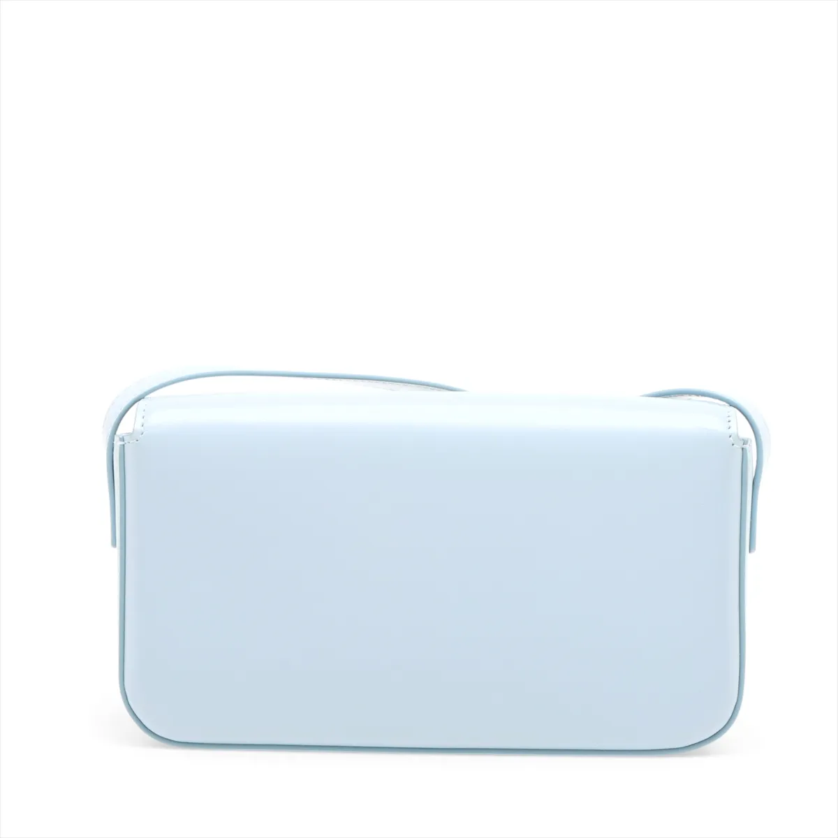 Triomphe Claude Leather Handbag, Light Blue — view 2