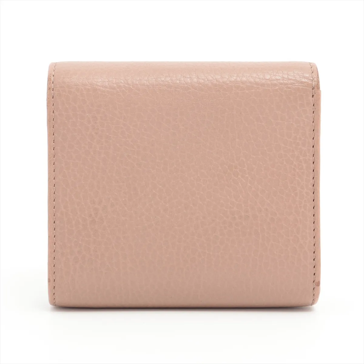 Double G Bicolor Medium Wallet 598587 Leather Compact Wallet Beige — view 2