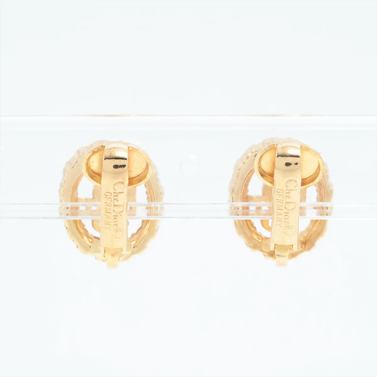 CD Logo Earrings (Pair) GP Gold - — view 2